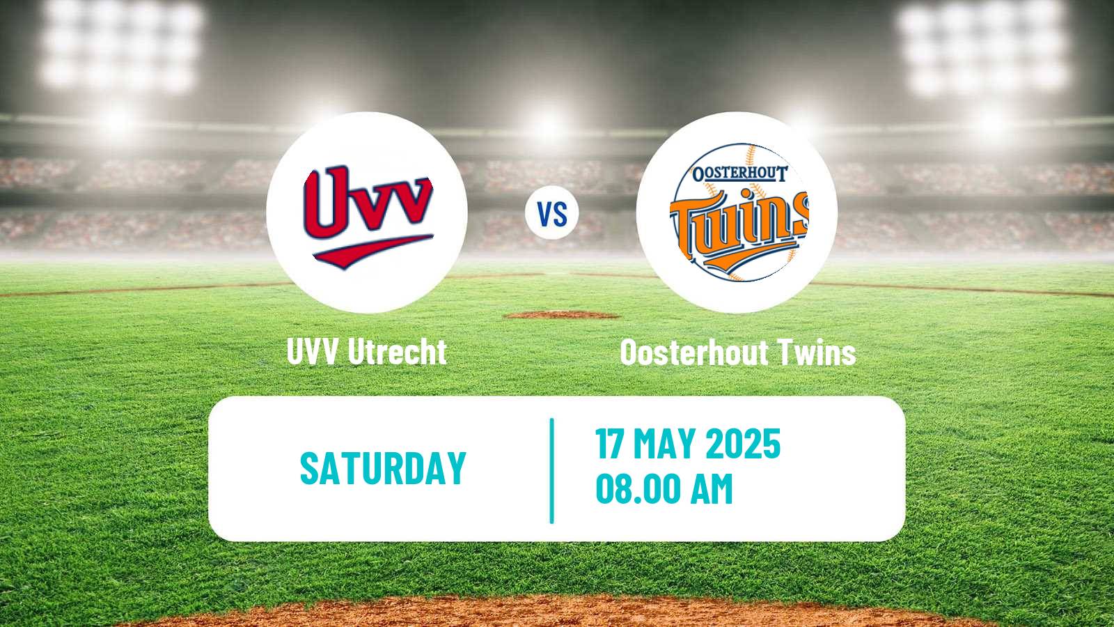 Baseball Dutch Hoofdklasse Baseball UVV Utrecht - Oosterhout Twins
