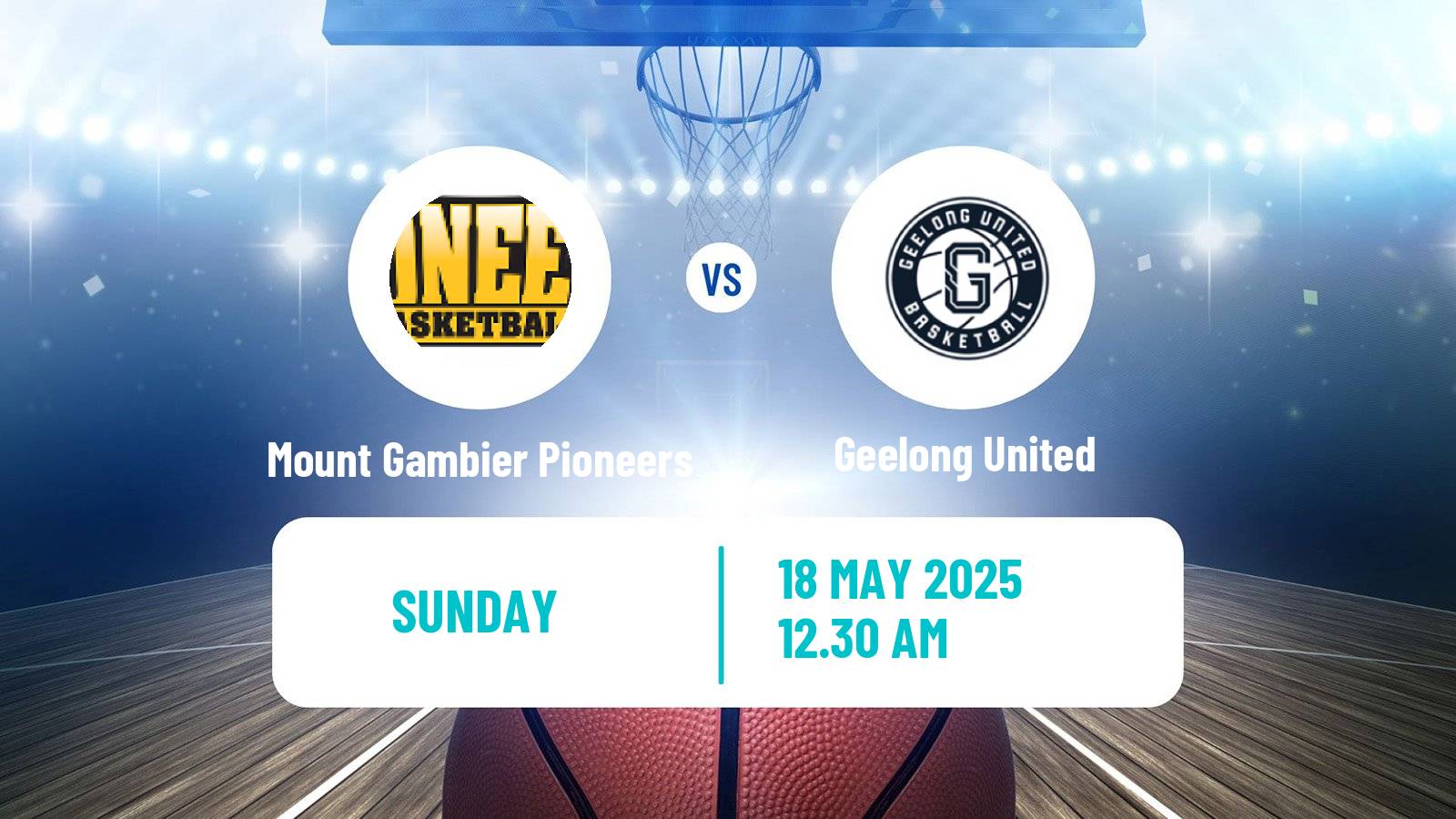Basketball Australian NBL1 South Mount Gambier Pioneers - Geelong United