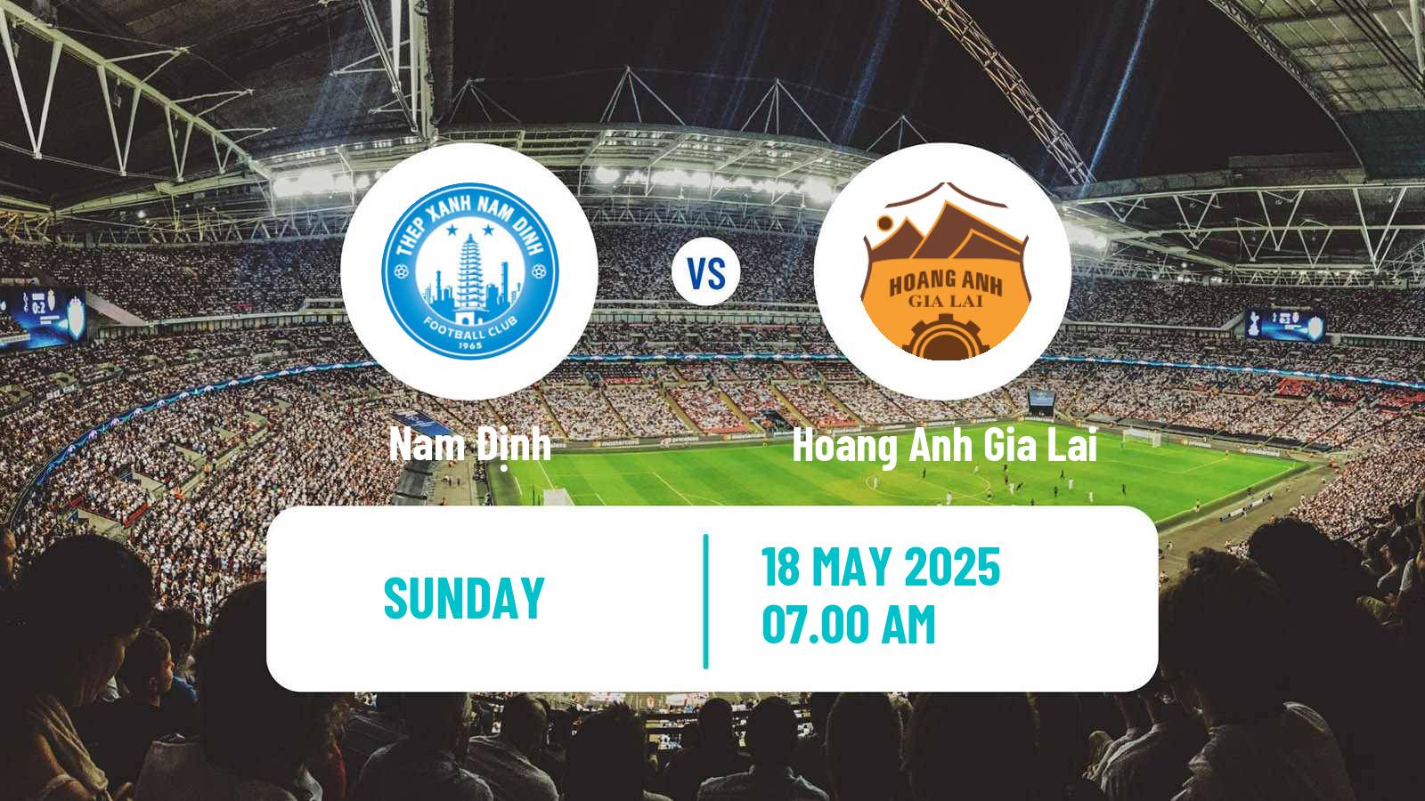 Soccer Vietnamese V League 1 Nam Định - Hoang Anh Gia Lai