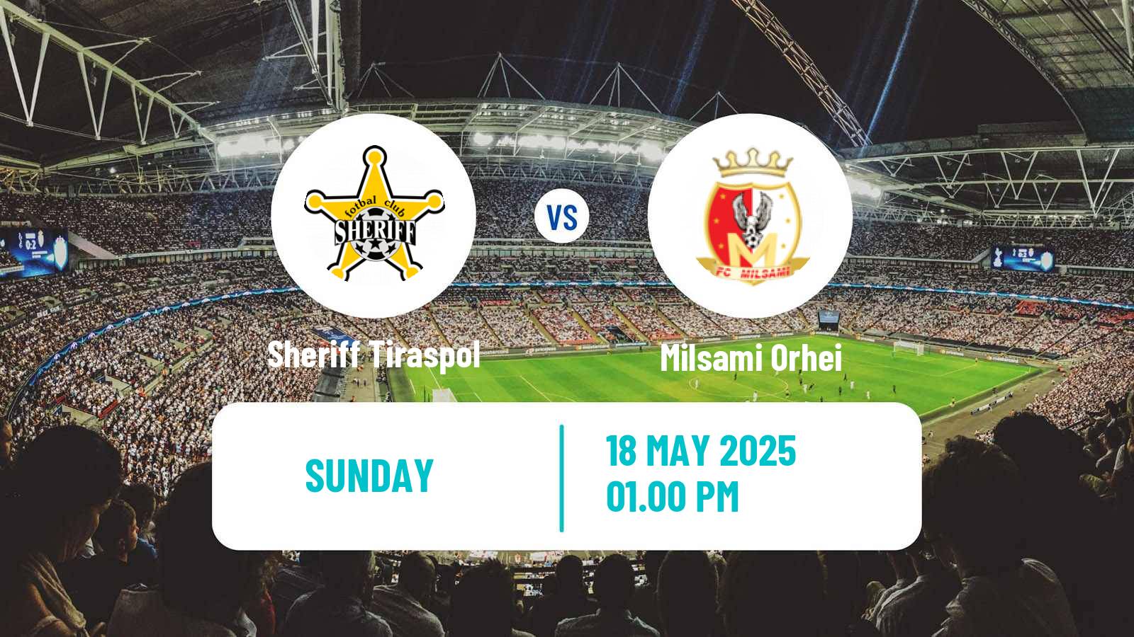 Soccer Moldovan Super Liga Sheriff Tiraspol - Milsami Orhei