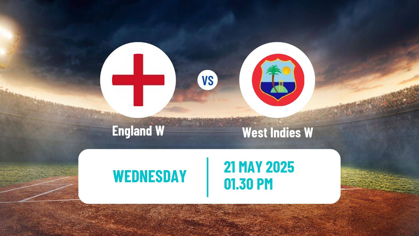 Cricket Twenty20 International Women England W - West Indies W