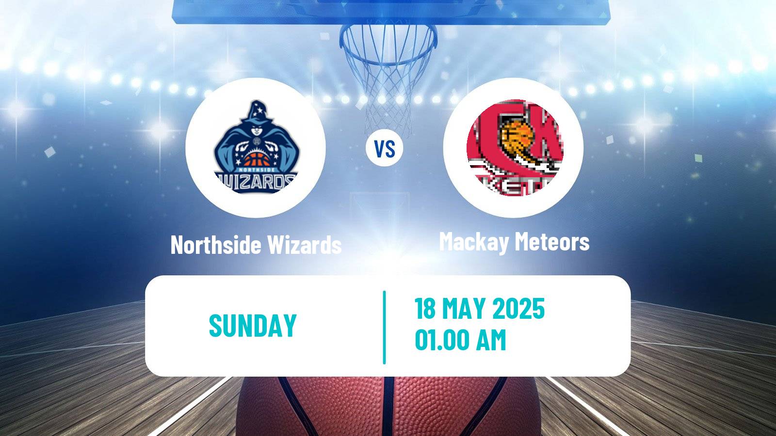 Basketball Australian NBL1 North Northside Wizards - Mackay Meteors