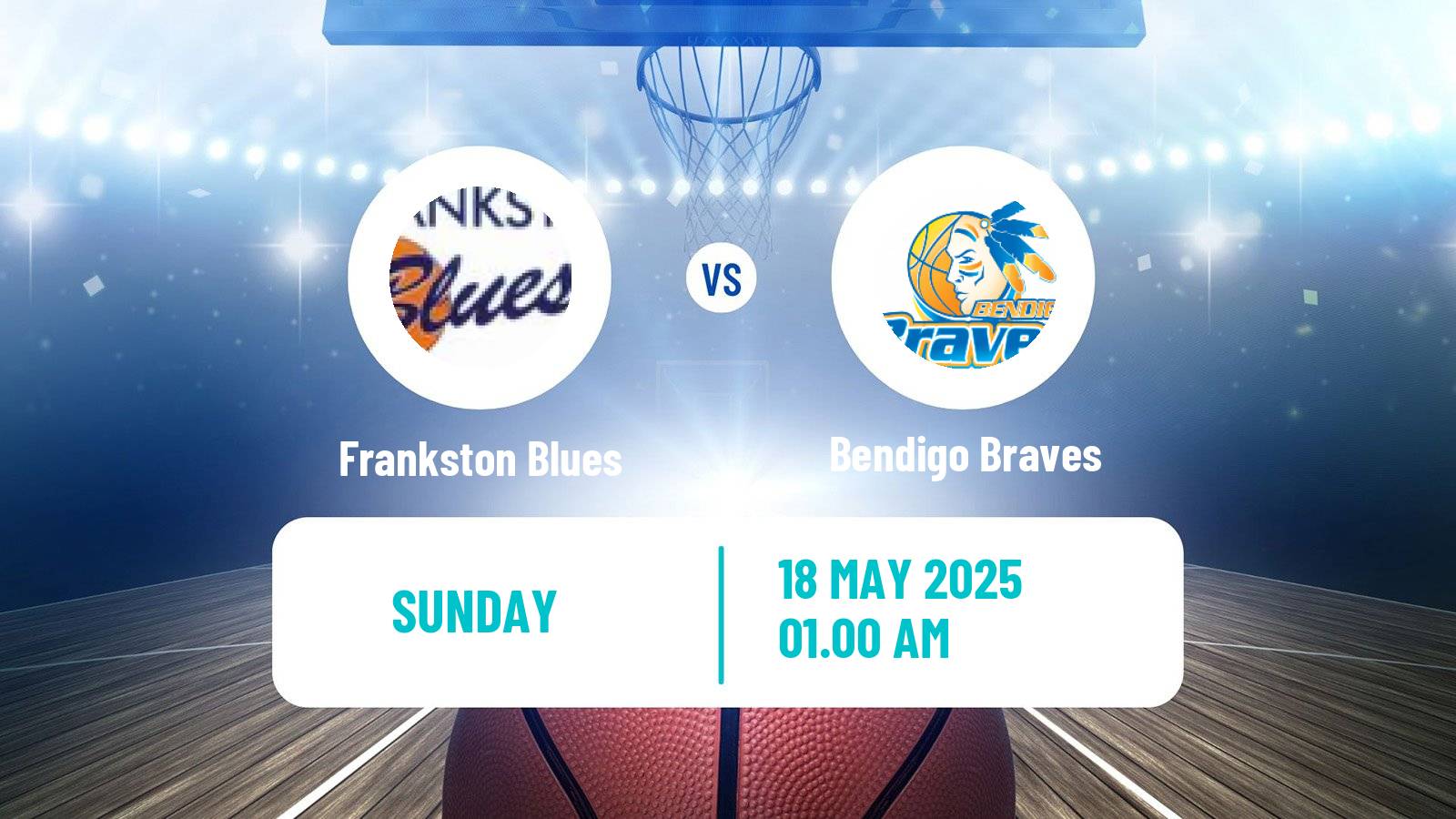 Basketball Australian NBL1 South Frankston Blues - Bendigo Braves