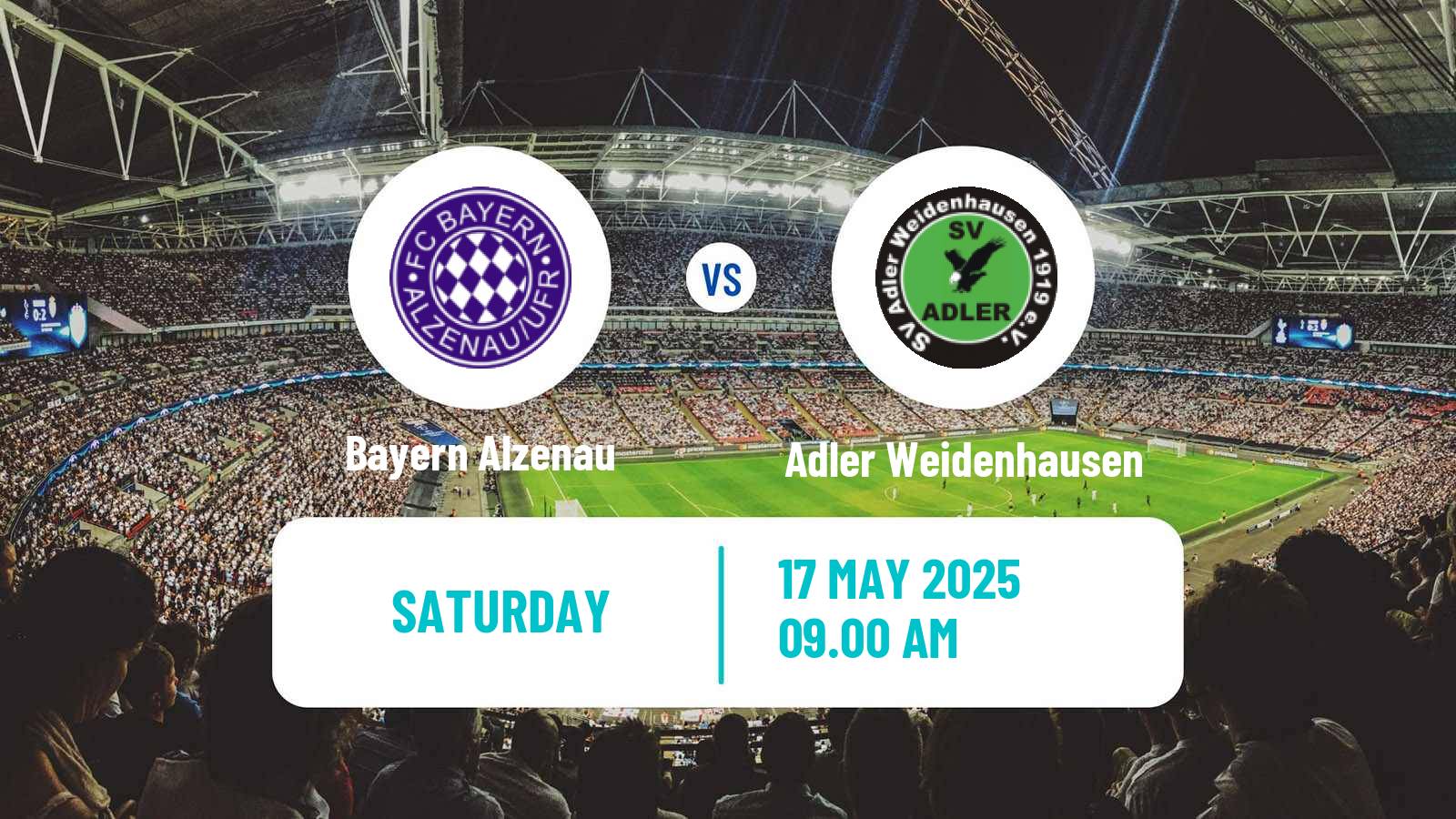 Soccer German Oberliga Hessen Bayern Alzenau - Adler Weidenhausen