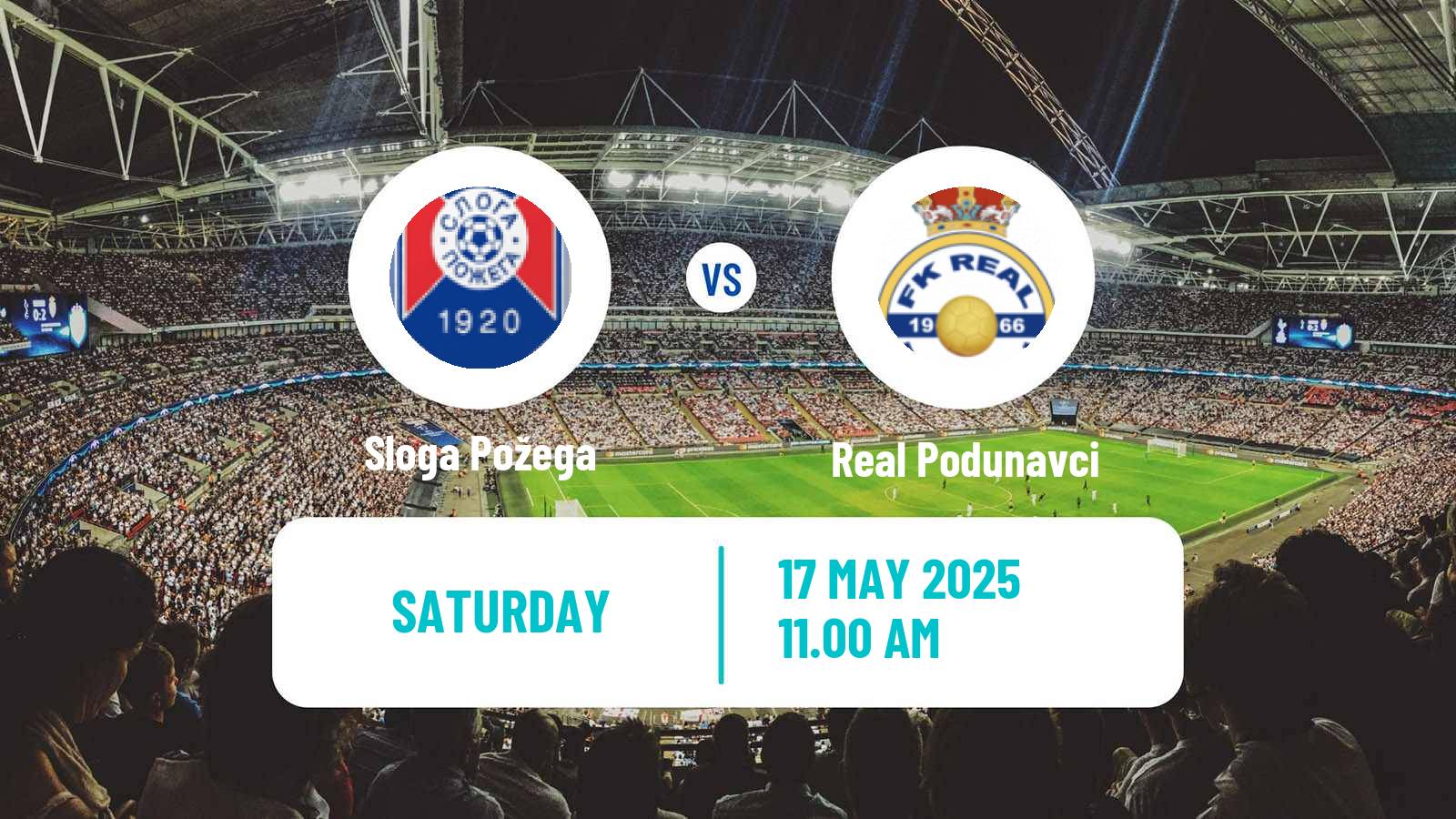 Soccer Serbian Srpska Liga - West Sloga Požega - Real Podunavci