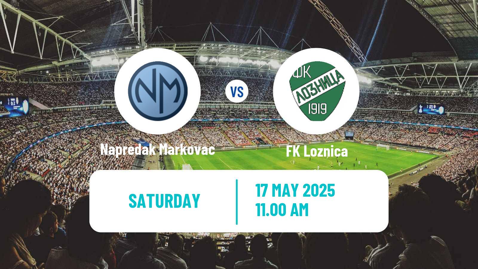 Soccer Serbian Srpska Liga - West Napredak Markovac - Loznica