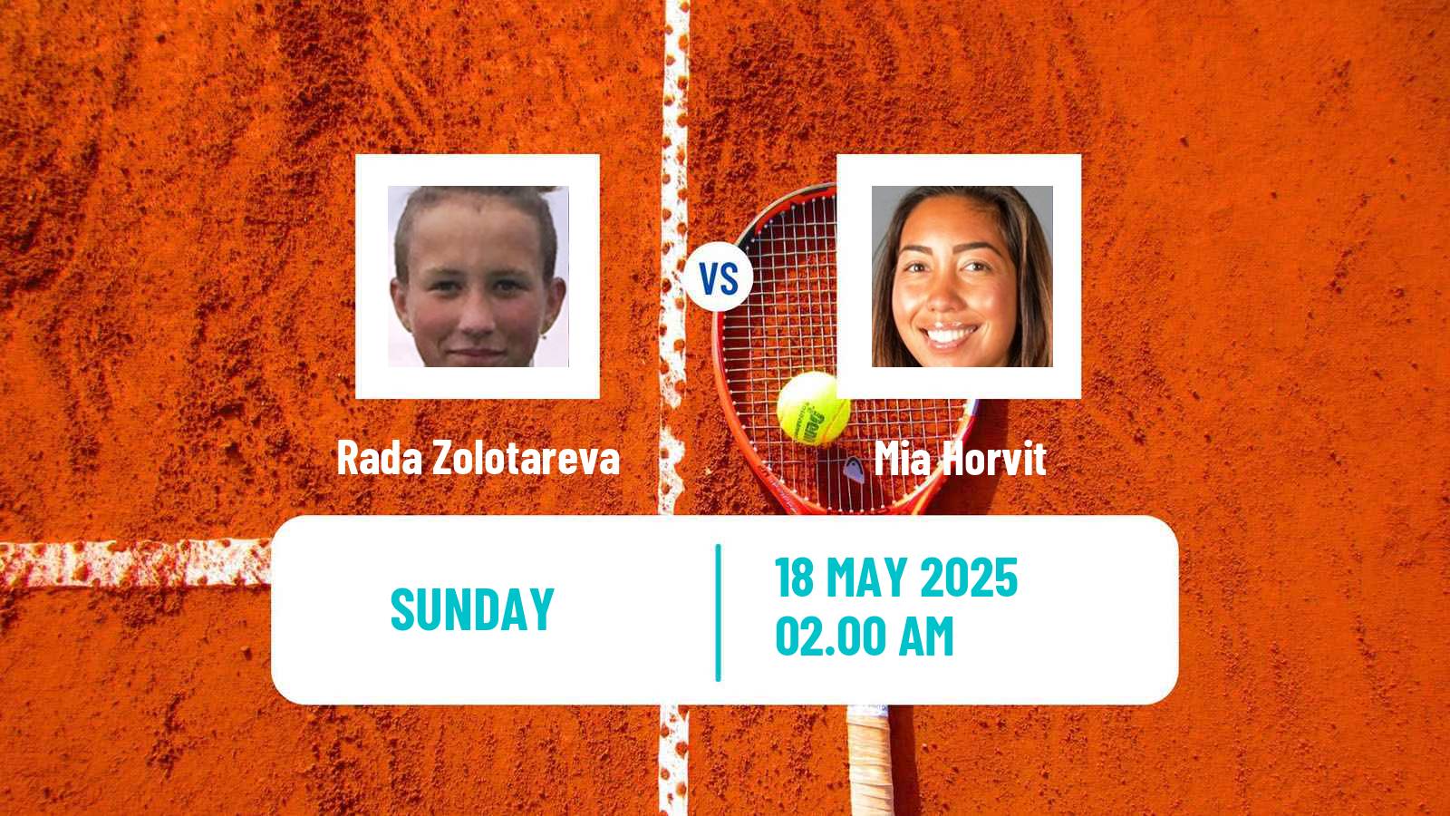 Tennis ITF W15 Tsaghkadzor Women Rada Zolotareva - Mia Horvit