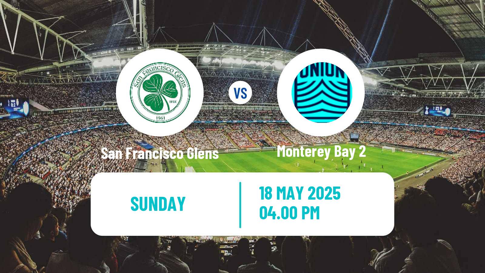 Soccer USL League Two San Francisco Glens - Monterey Bay 2