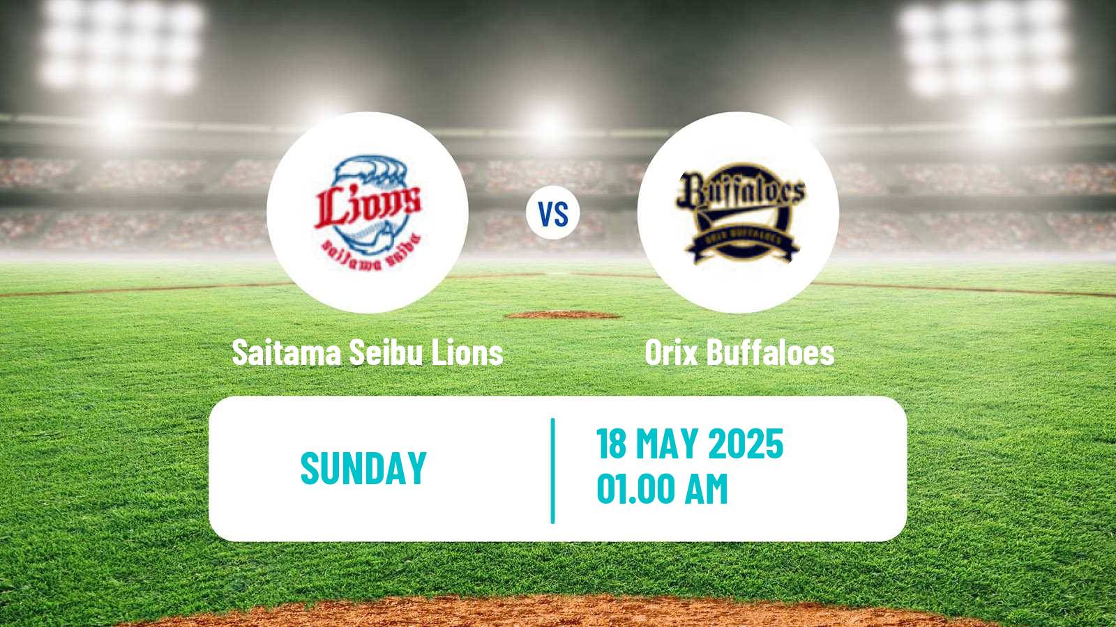 Baseball NPB Saitama Seibu Lions - Orix Buffaloes