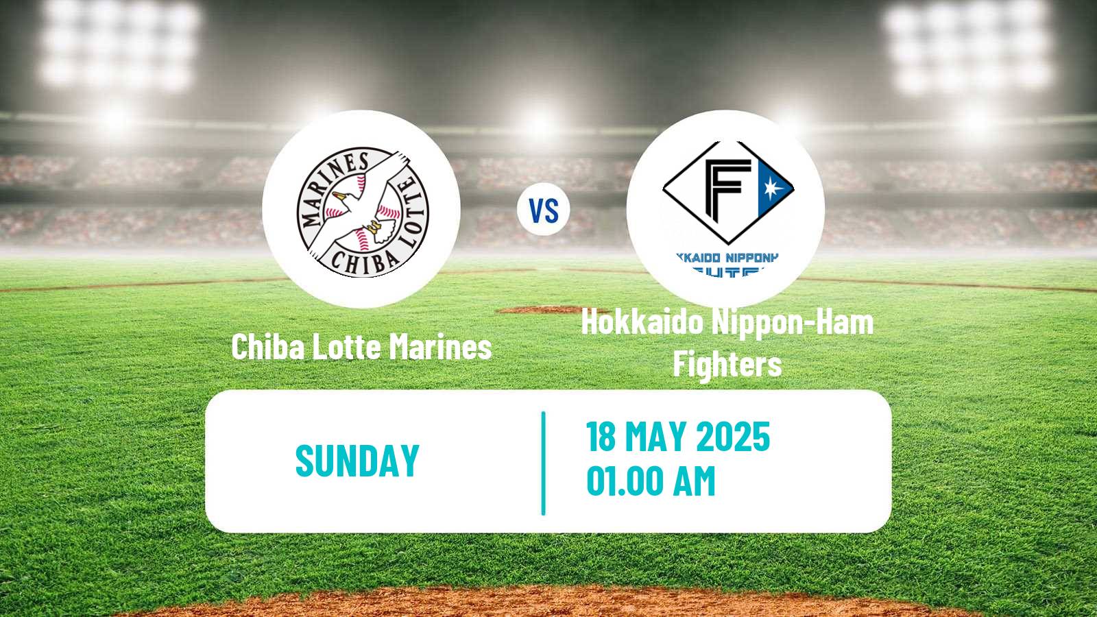 Baseball NPB Chiba Lotte Marines - Hokkaido Nippon-Ham Fighters