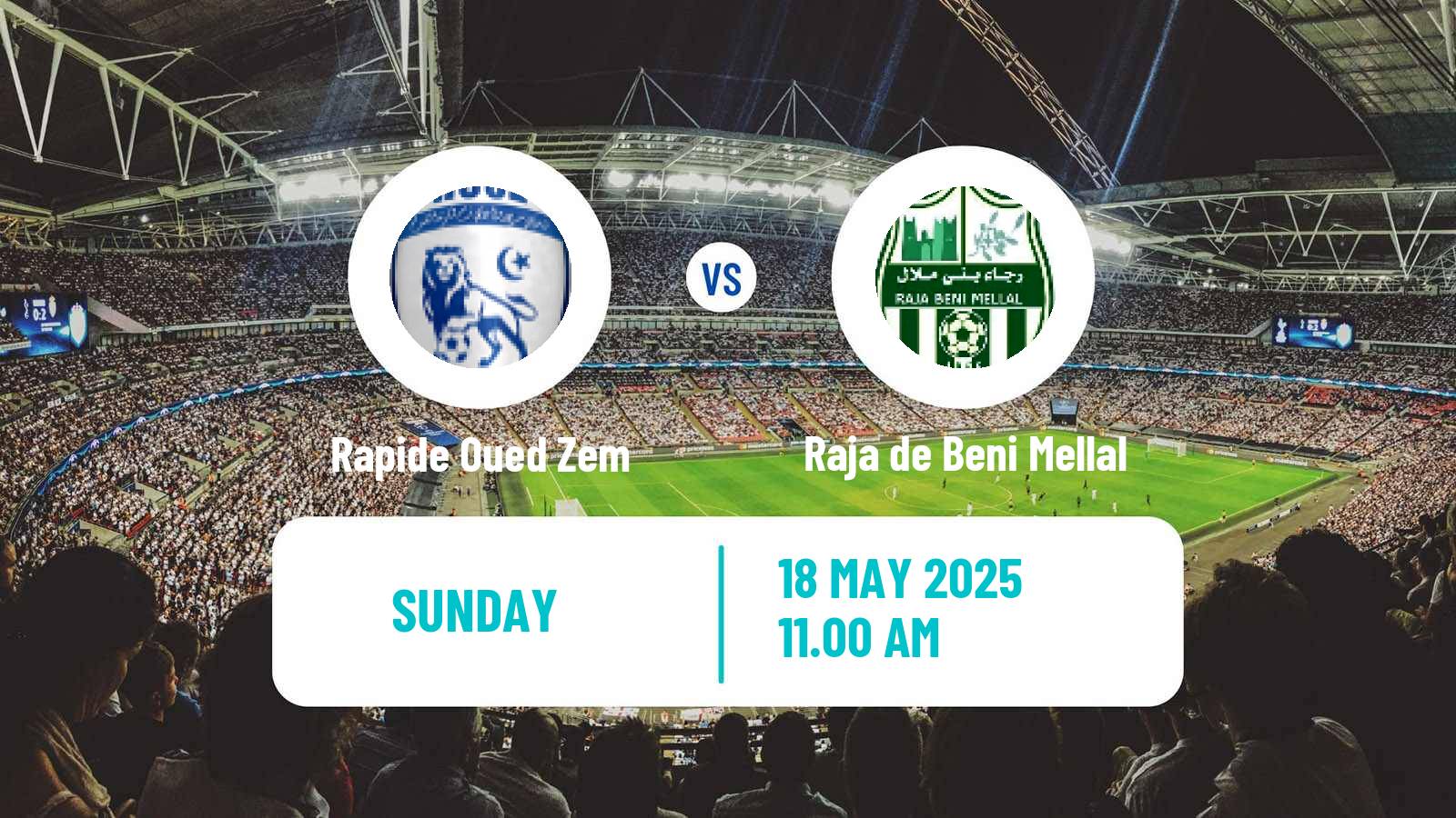 Soccer Moroccan Botola 2 Rapide Oued Zem - Raja de Beni Mellal