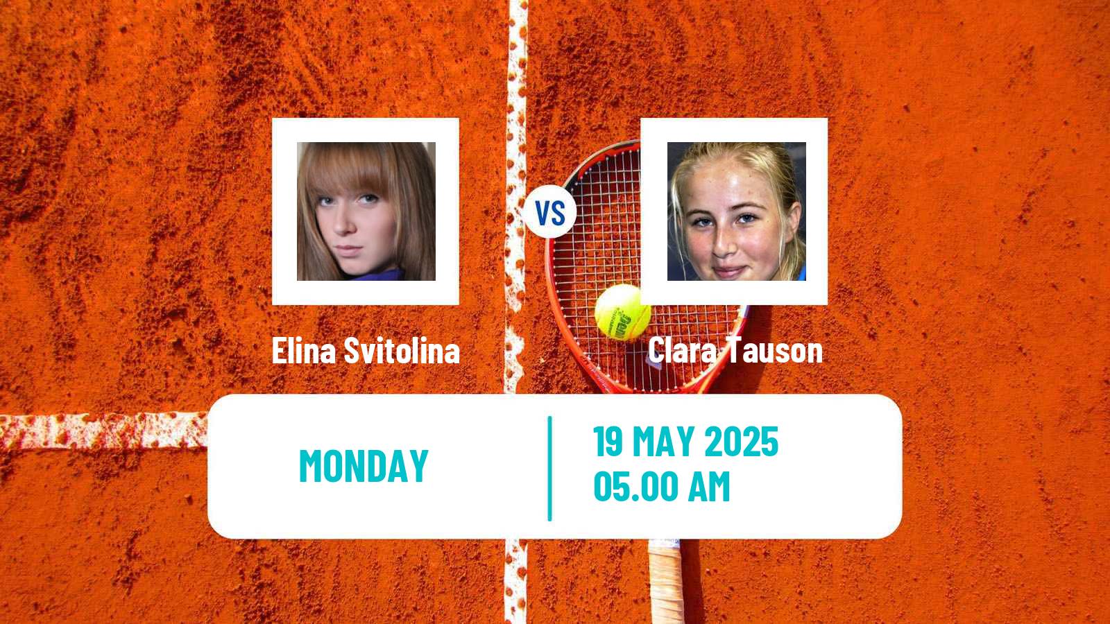Tennis WTA Strasbourg Elina Svitolina - Clara Tauson