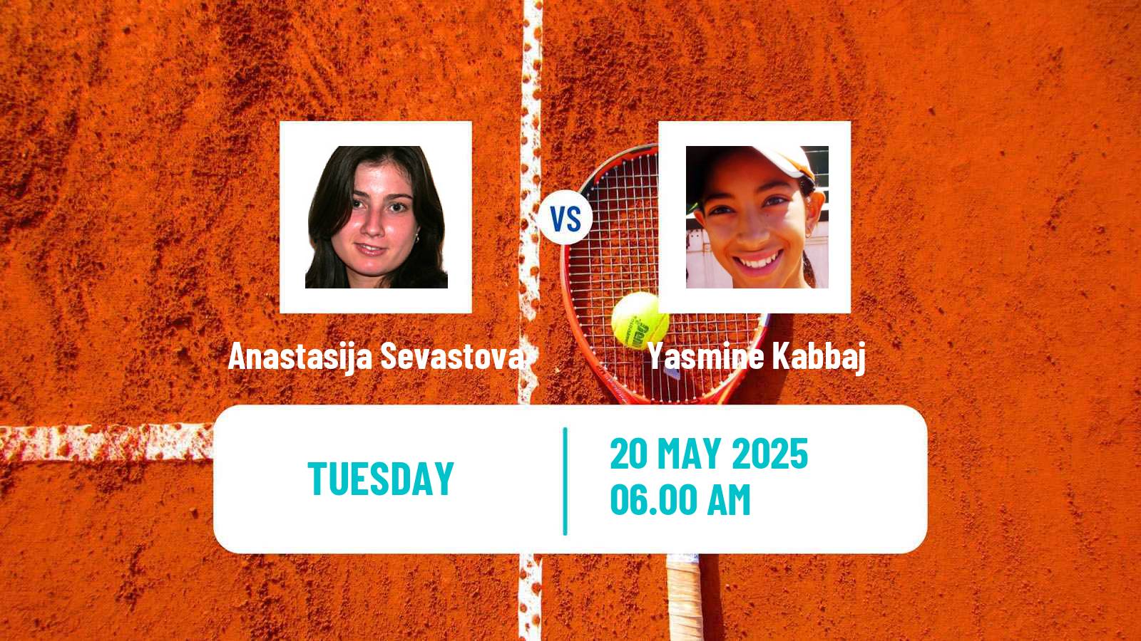 Tennis WTA Rabat Anastasija Sevastova - Yasmine Kabbaj