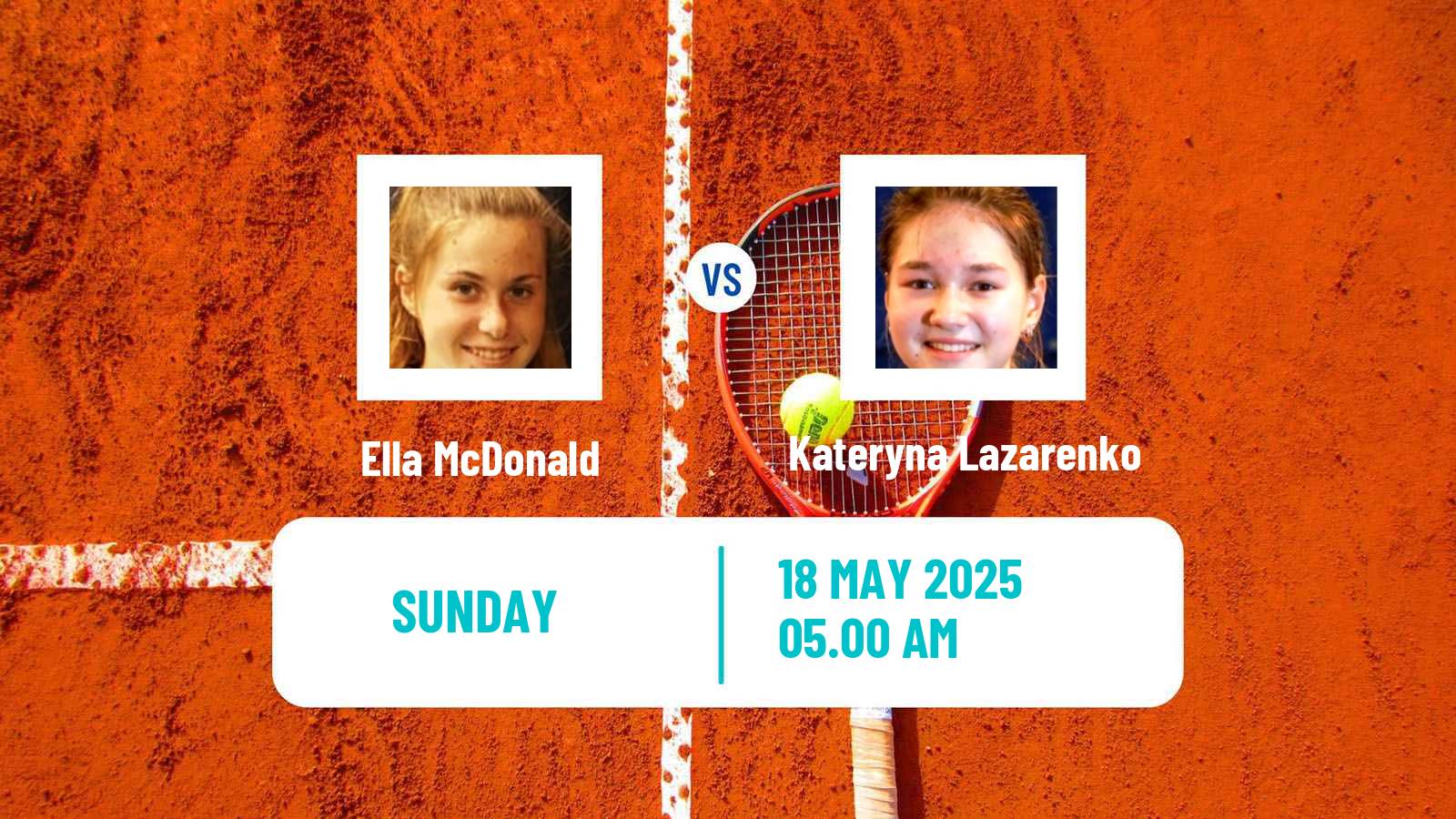 Tennis ITF W15 Monastir 19 Women Ella McDonald - Kateryna Lazarenko