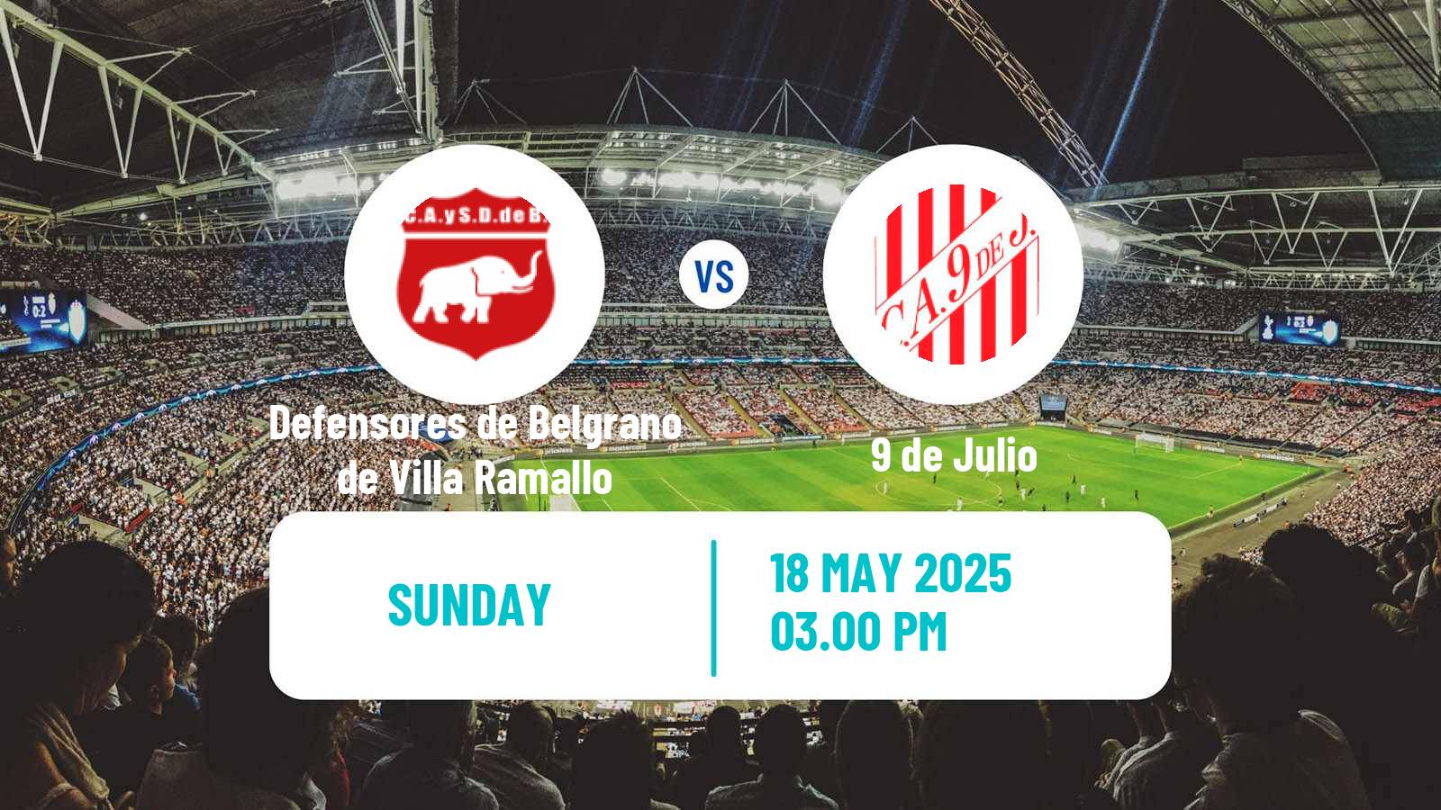 Soccer Argentinian Torneo Federal Defensores de Belgrano de Villa Ramallo - 9 de Julio