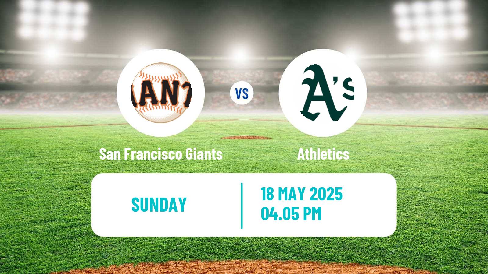 Baseball MLB San Francisco Giants - Athletics