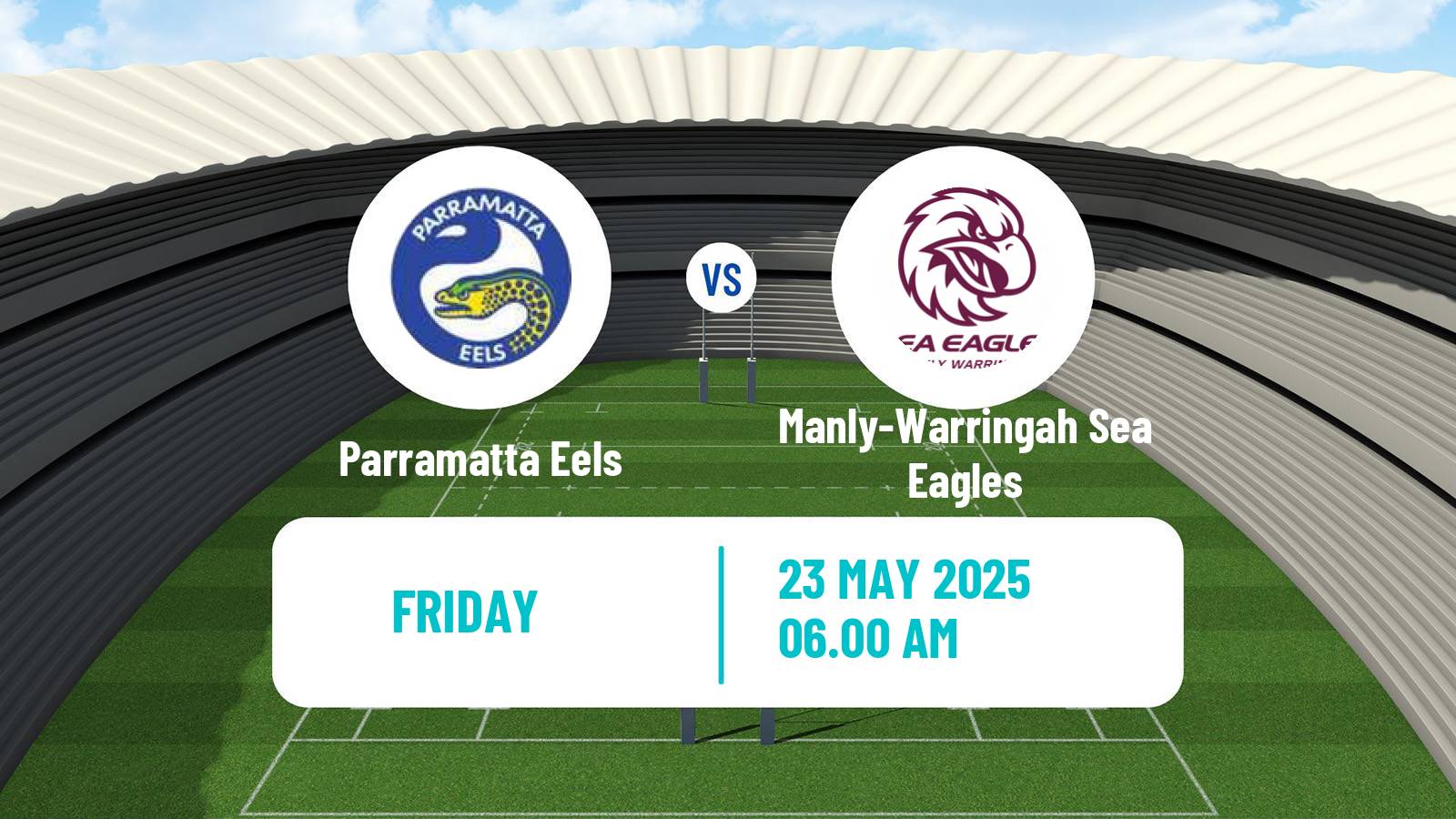 Rugby league Australian NRL Parramatta Eels - Manly-Warringah Sea Eagles