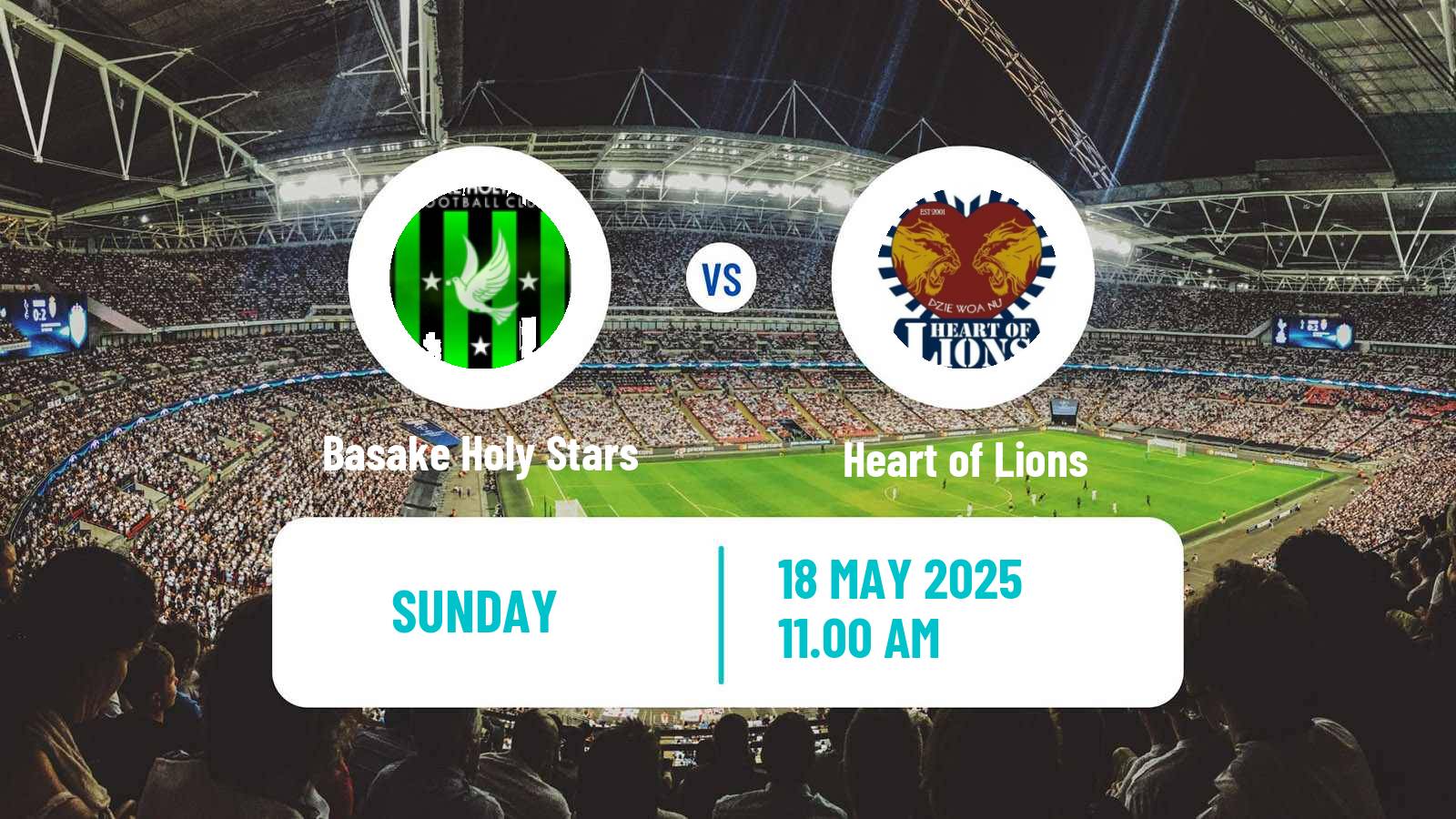 Soccer Ghanaian Premier League Basake Holy Stars - Heart of Lions