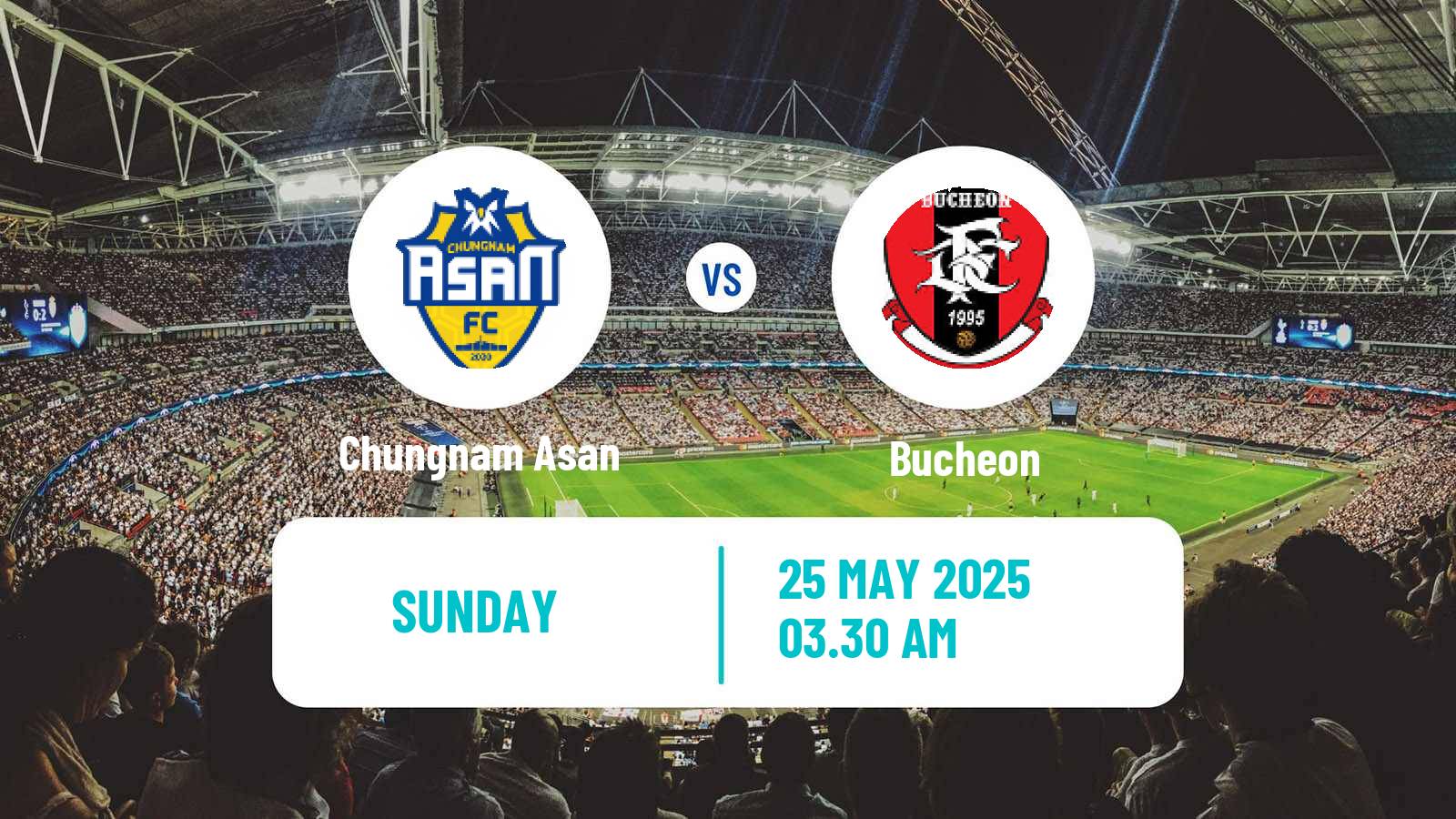 Soccer South Korean K-League 2 Chungnam Asan - Bucheon