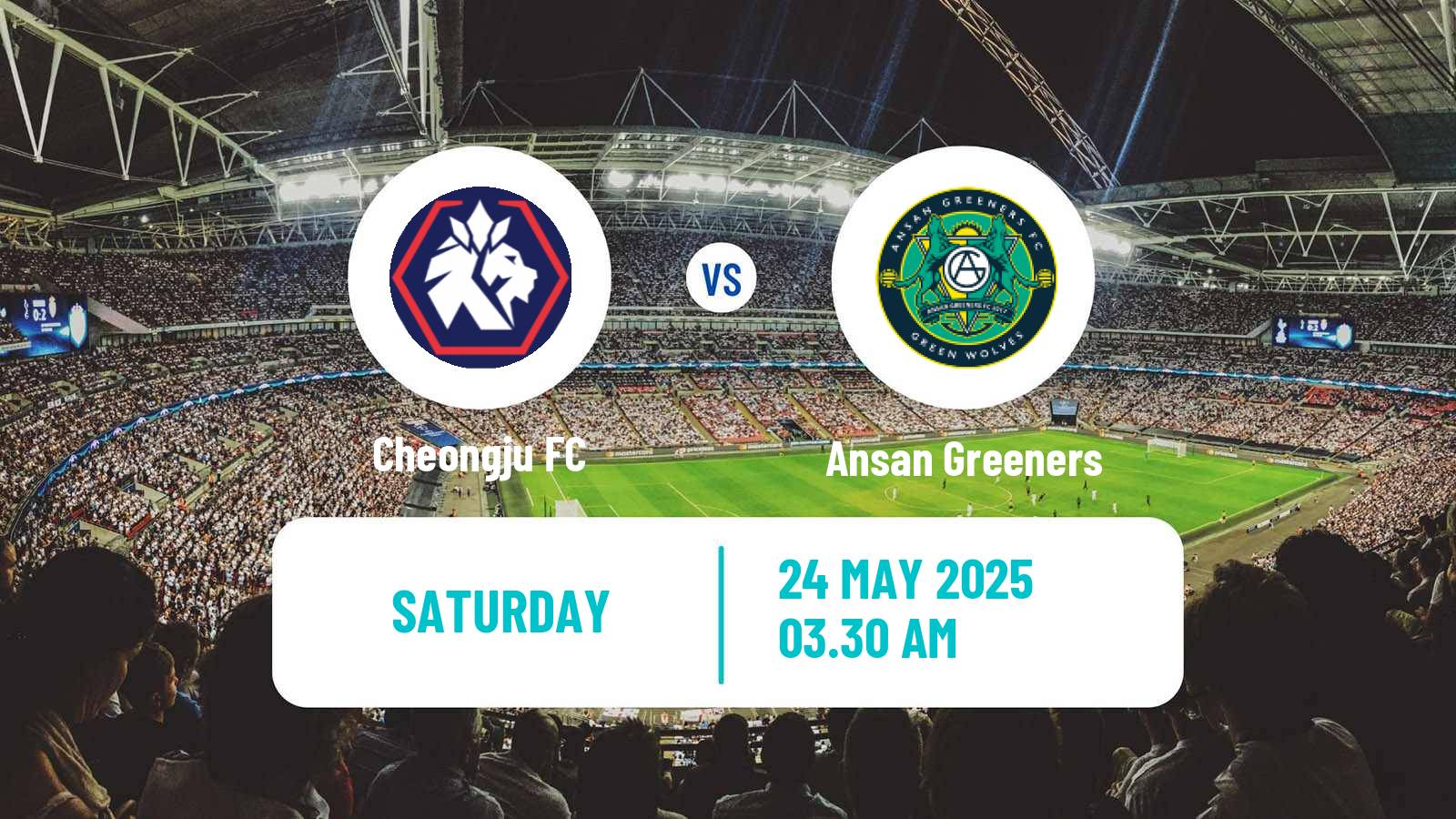 Soccer South Korean K-League 2 Cheongju - Ansan Greeners