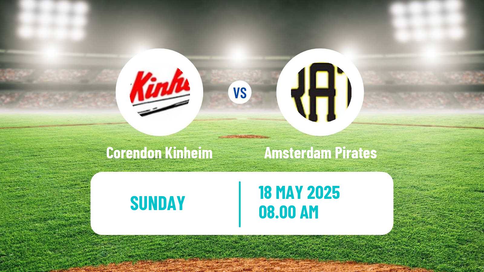 Baseball Dutch Hoofdklasse Baseball Corendon Kinheim - Amsterdam Pirates