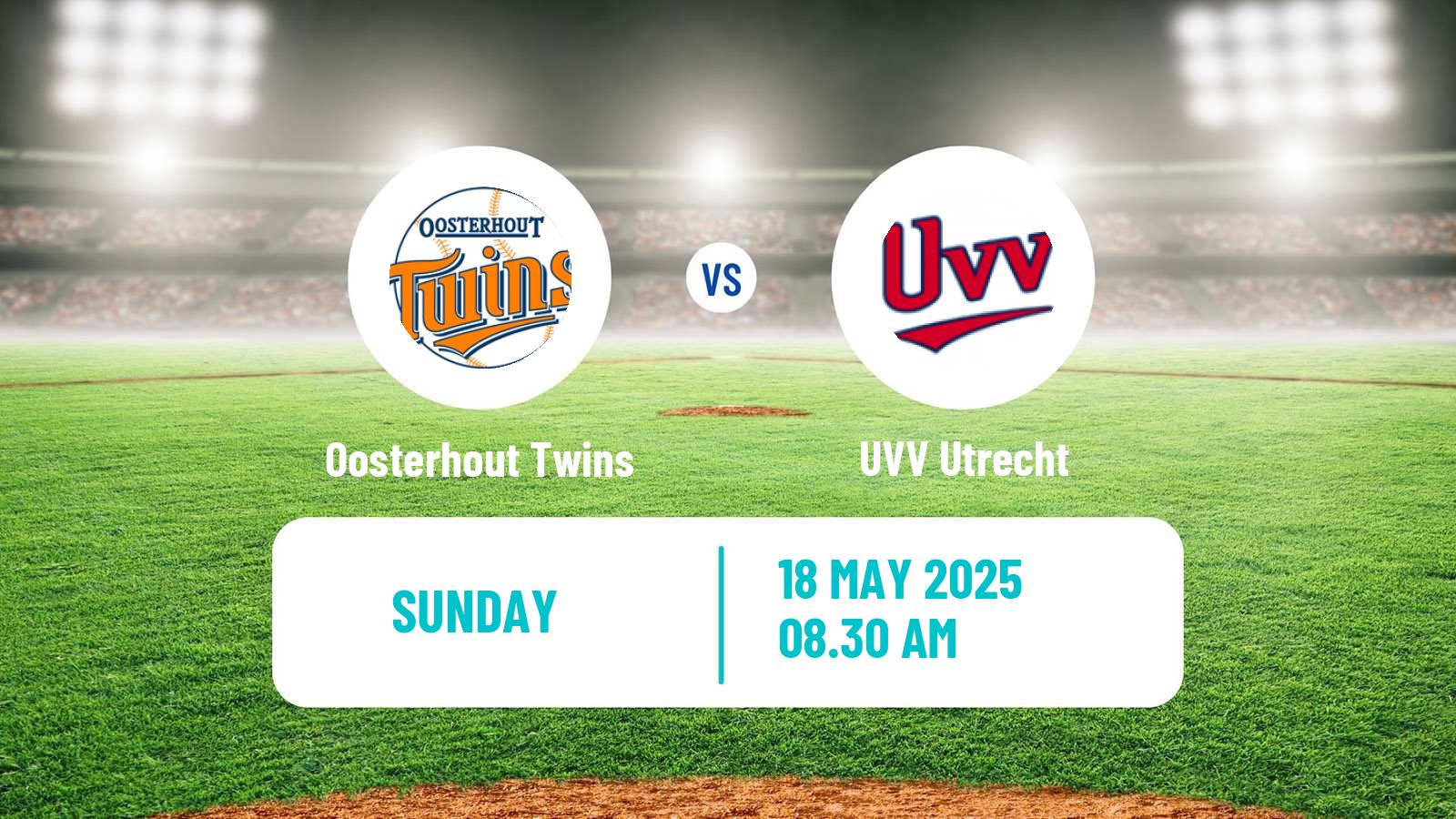 Baseball Dutch Hoofdklasse Baseball Oosterhout Twins - UVV Utrecht