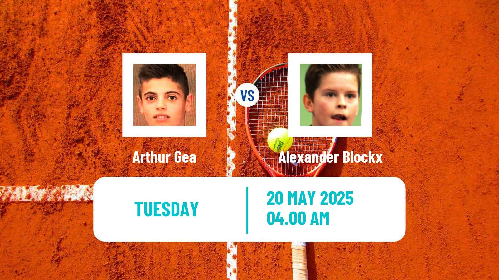Tennis ATP Roland Garros Arthur Gea - Alexander Blockx