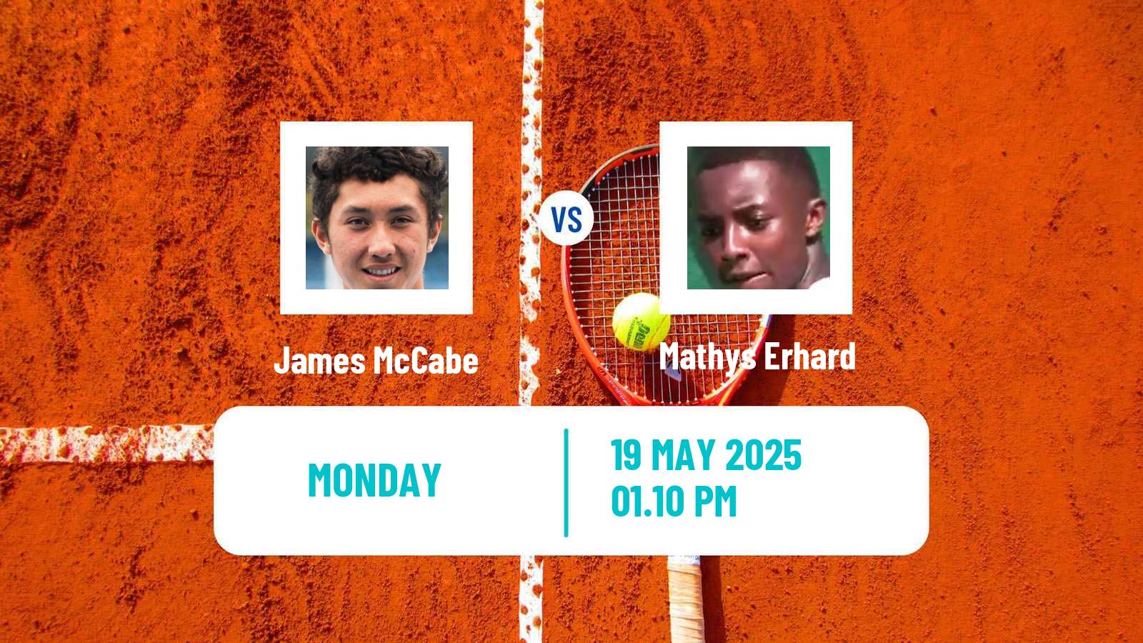 Tennis ATP Roland Garros James McCabe - Mathys Erhard