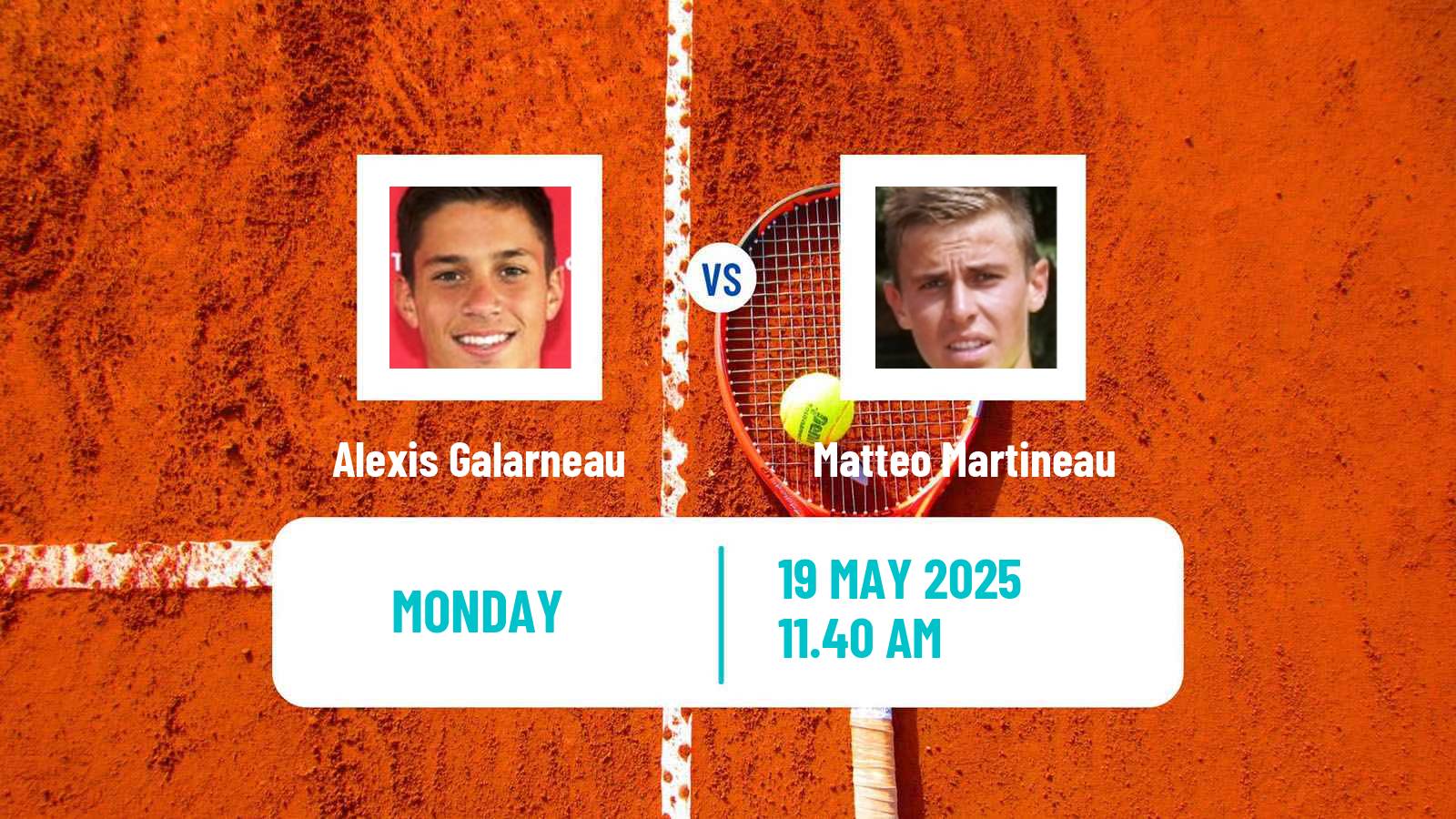 Tennis ATP Roland Garros Alexis Galarneau - Matteo Martineau