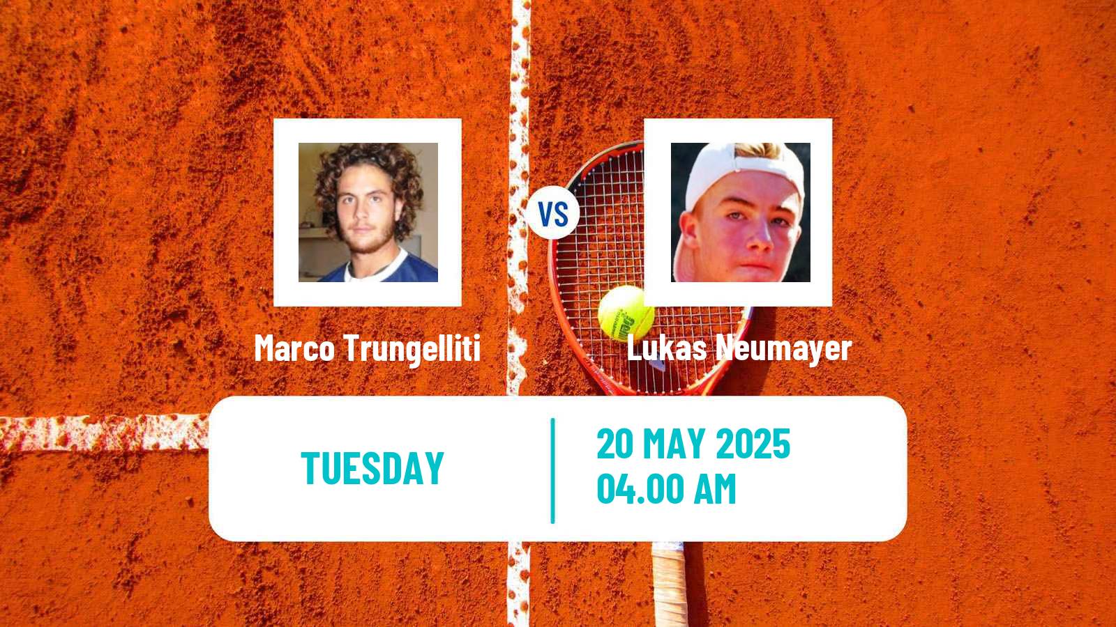 Tennis ATP Roland Garros Marco Trungelliti - Lukas Neumayer