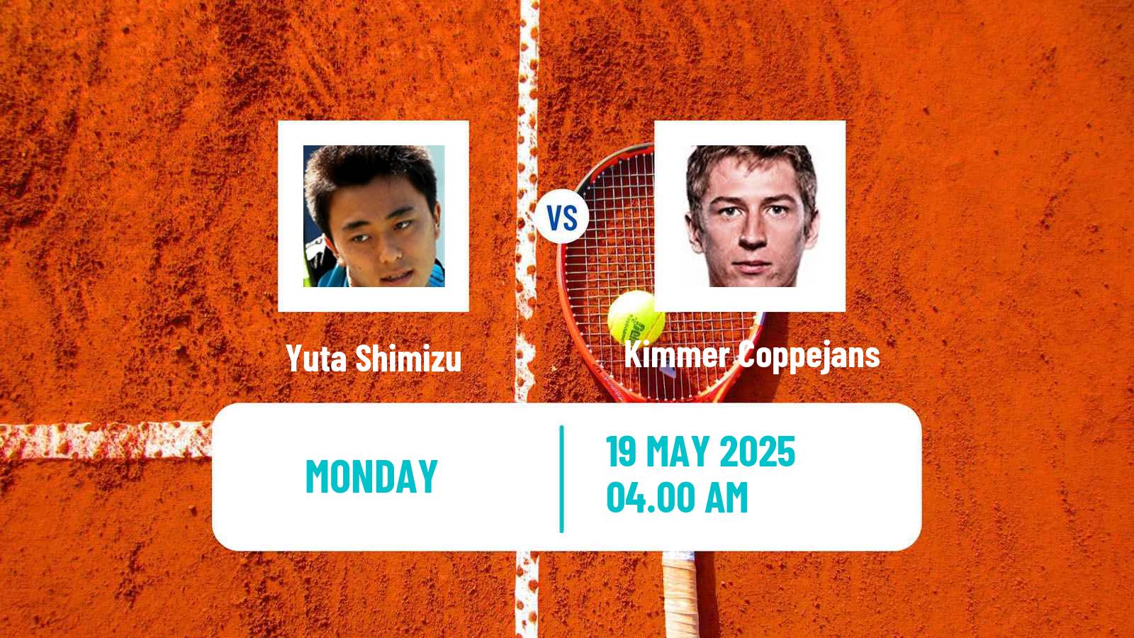 Tennis ATP Roland Garros Yuta Shimizu - Kimmer Coppejans