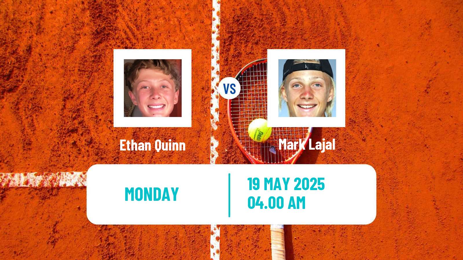 Tennis ATP Roland Garros Ethan Quinn - Mark Lajal