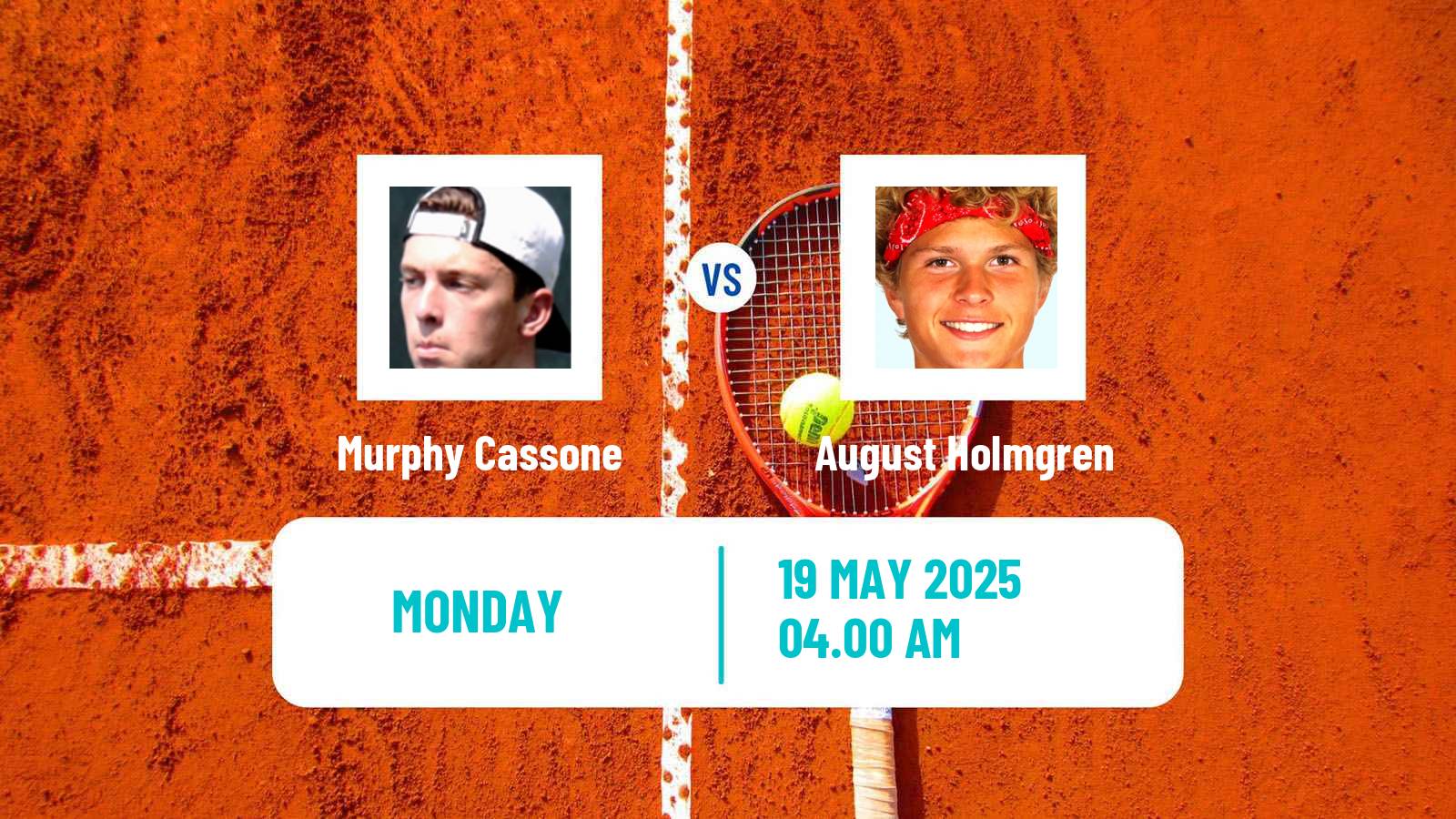 Tennis ATP Roland Garros Murphy Cassone - August Holmgren