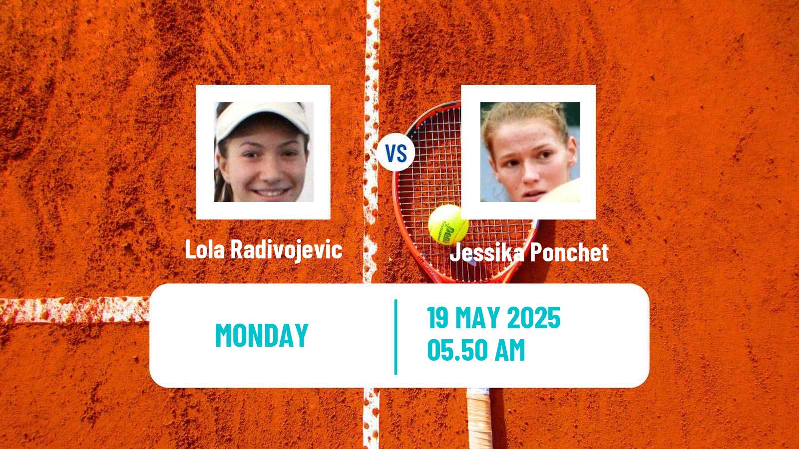 Tennis WTA Roland Garros Lola Radivojevic - Jessika Ponchet