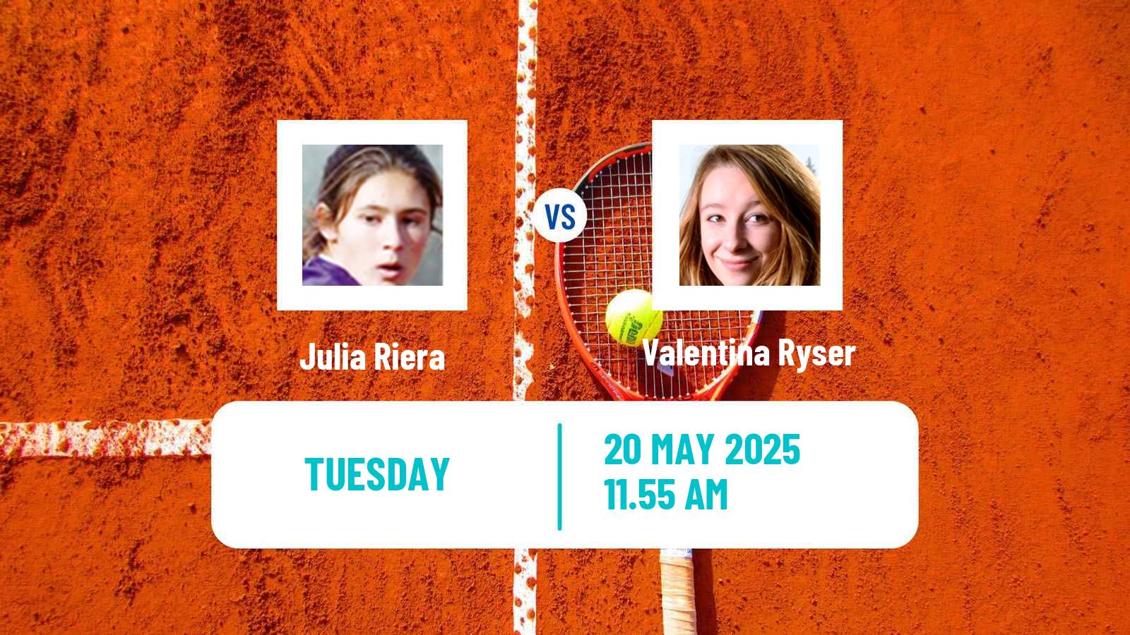 Tennis WTA Roland Garros Julia Riera - Valentina Ryser
