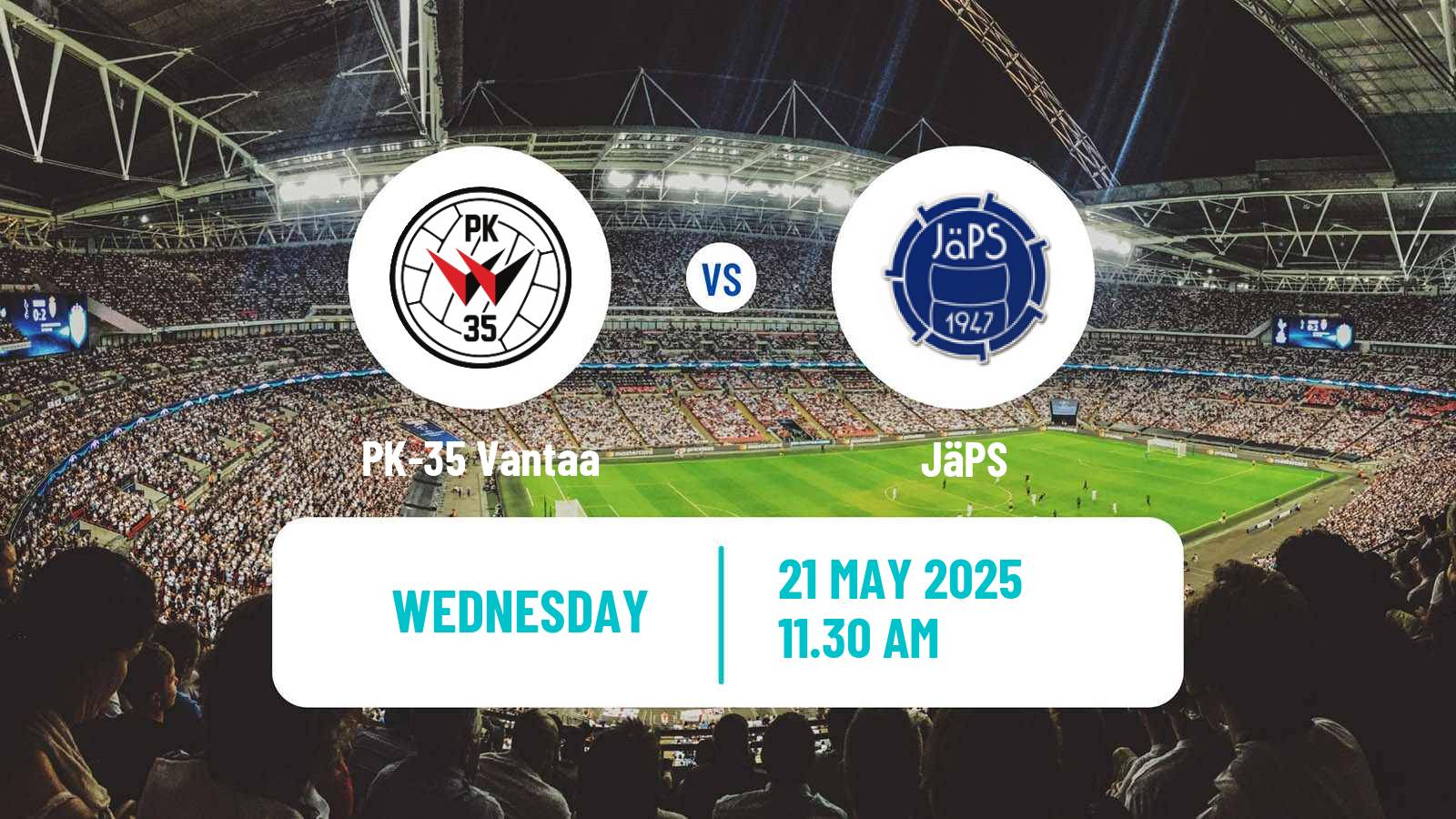 Soccer Finnish Ykkosliiga PK-35 Vantaa - JäPS