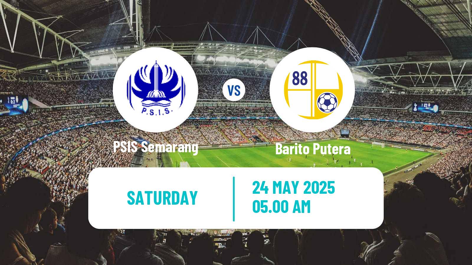 Soccer Indonesian Liga 1 PSIS Semarang - Barito Putera