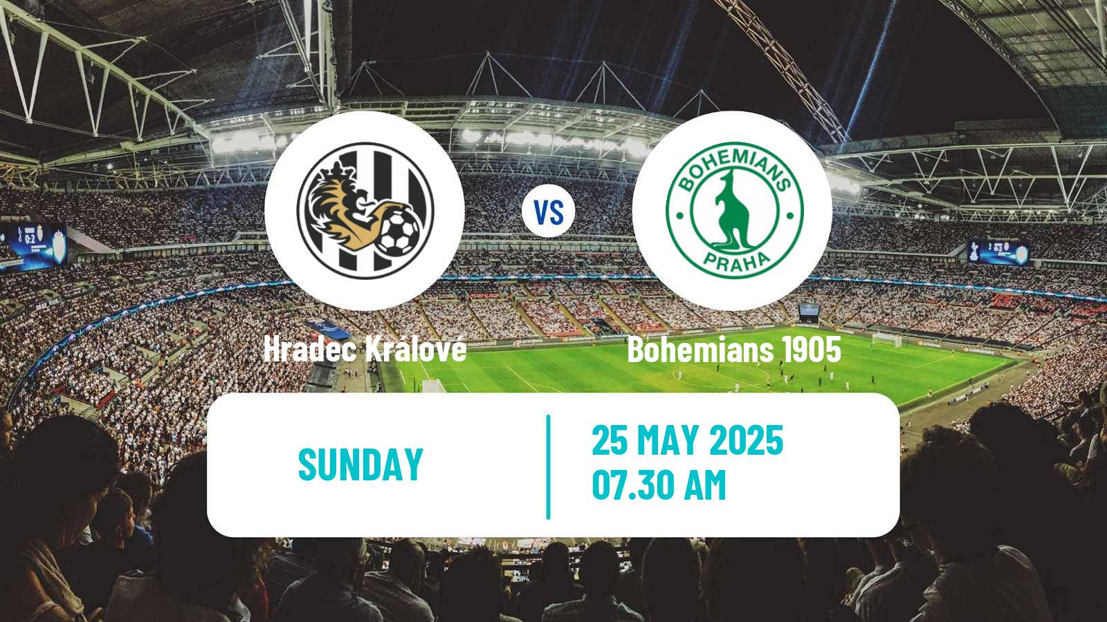 Soccer Czech 1 Liga Hradec Králové - Bohemians 1905