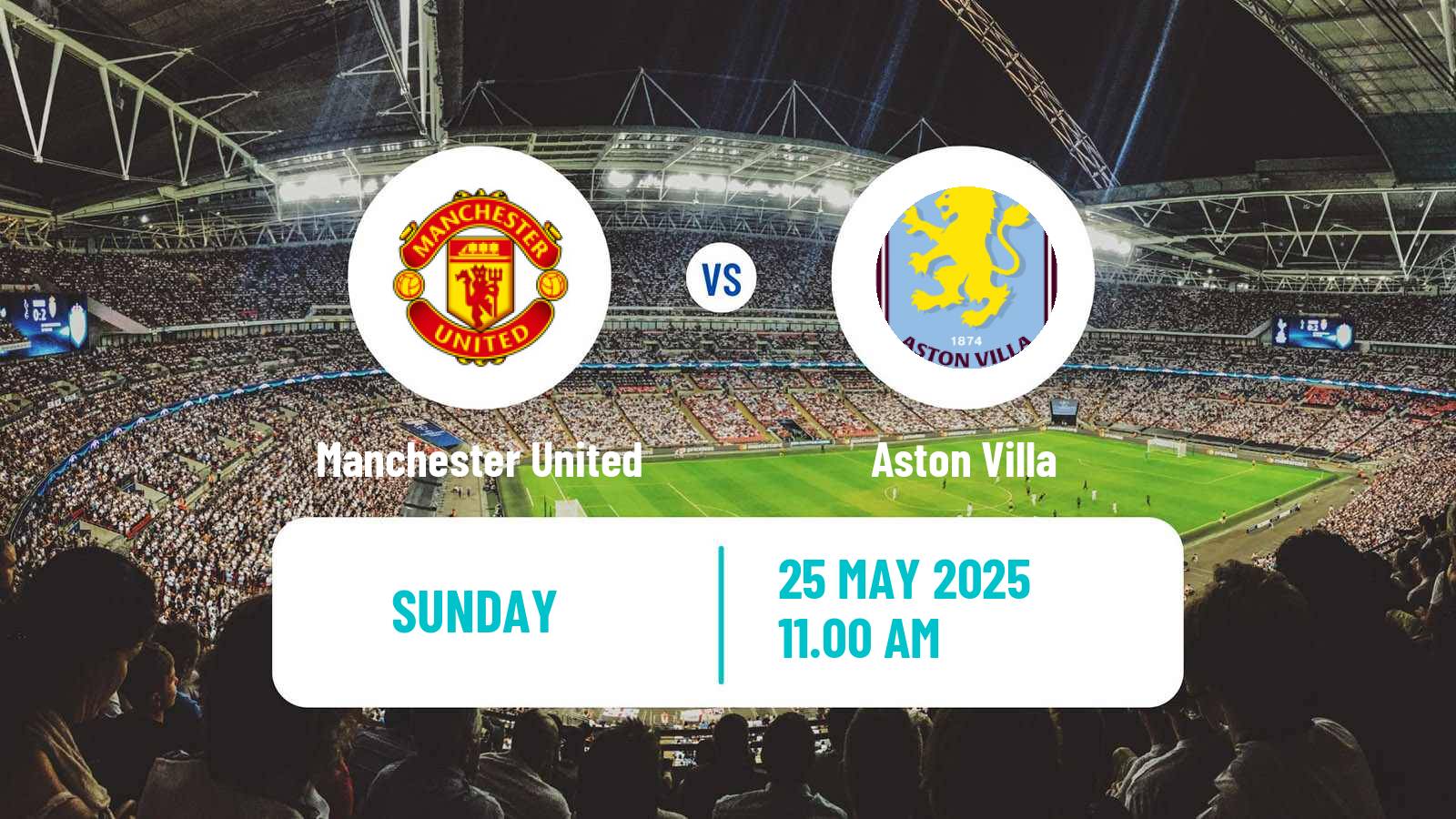 Soccer English Premier League Manchester United - Aston Villa