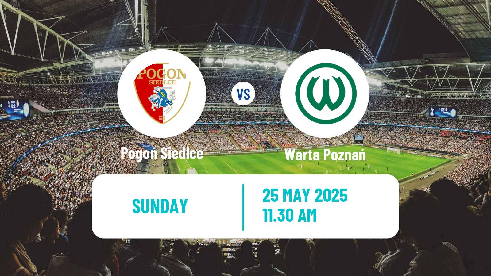 Soccer Polish Division 1 Pogoń Siedlce - Warta Poznań