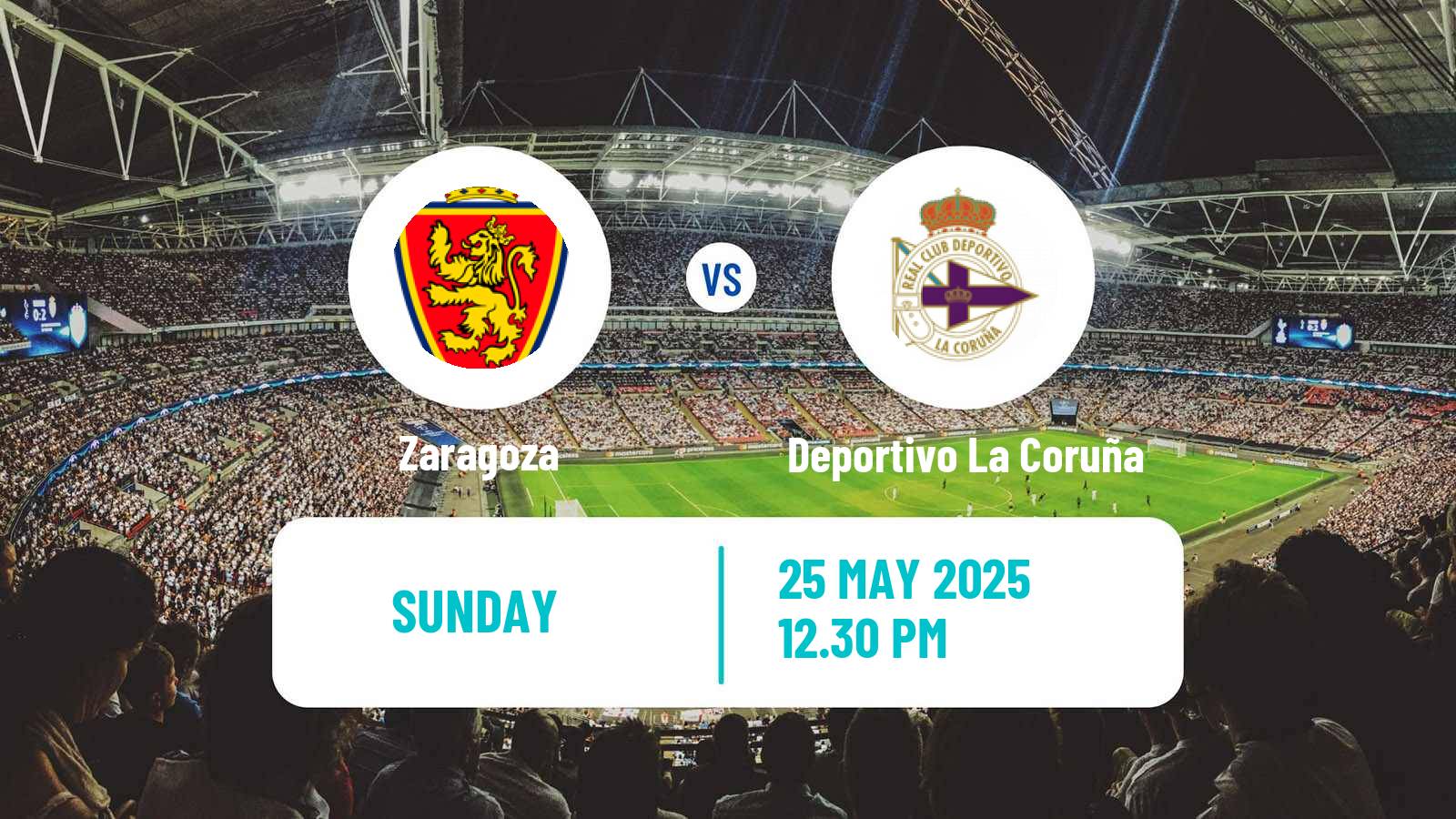 Soccer Spanish LaLiga2 Zaragoza - Deportivo La Coruña