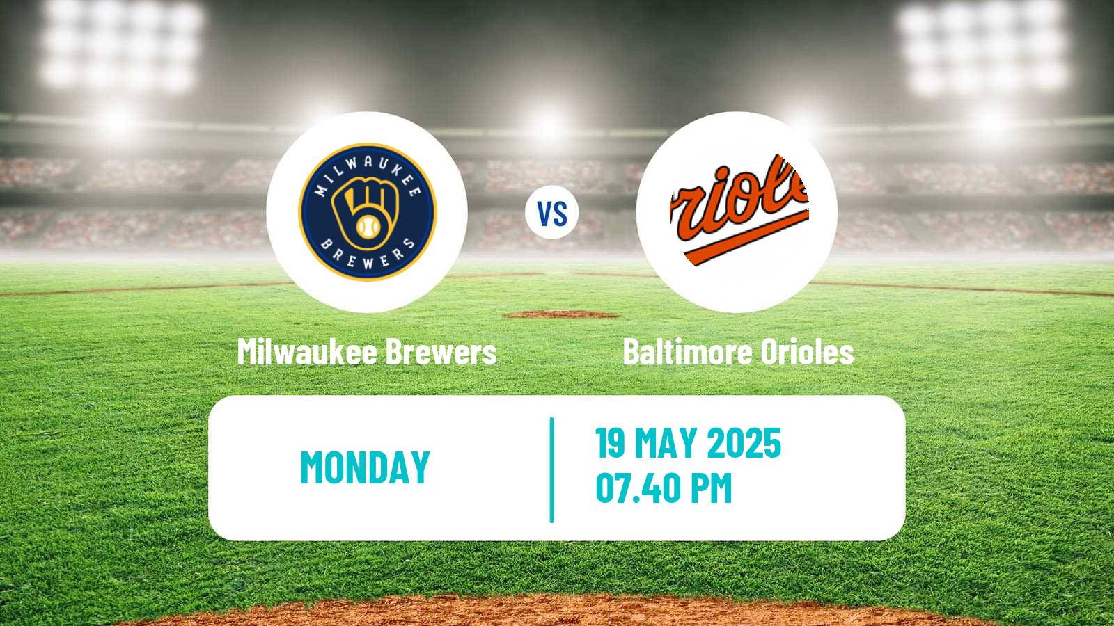 Baseball MLB Milwaukee Brewers - Baltimore Orioles