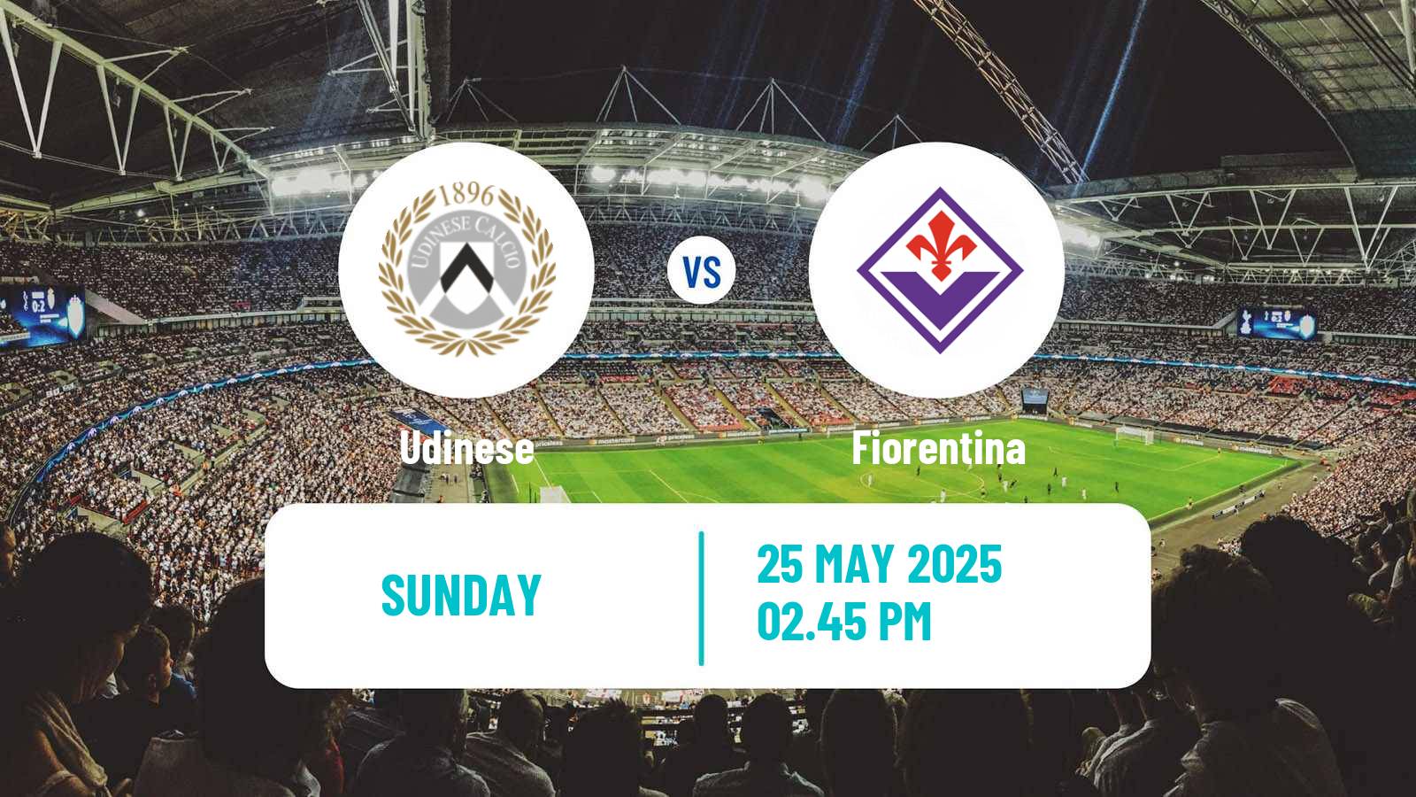 Soccer Italian Serie A Udinese - Fiorentina