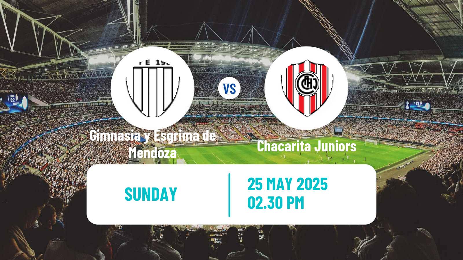 Soccer Argentinian Primera Nacional Gimnasia y Esgrima de Mendoza - Chacarita Juniors