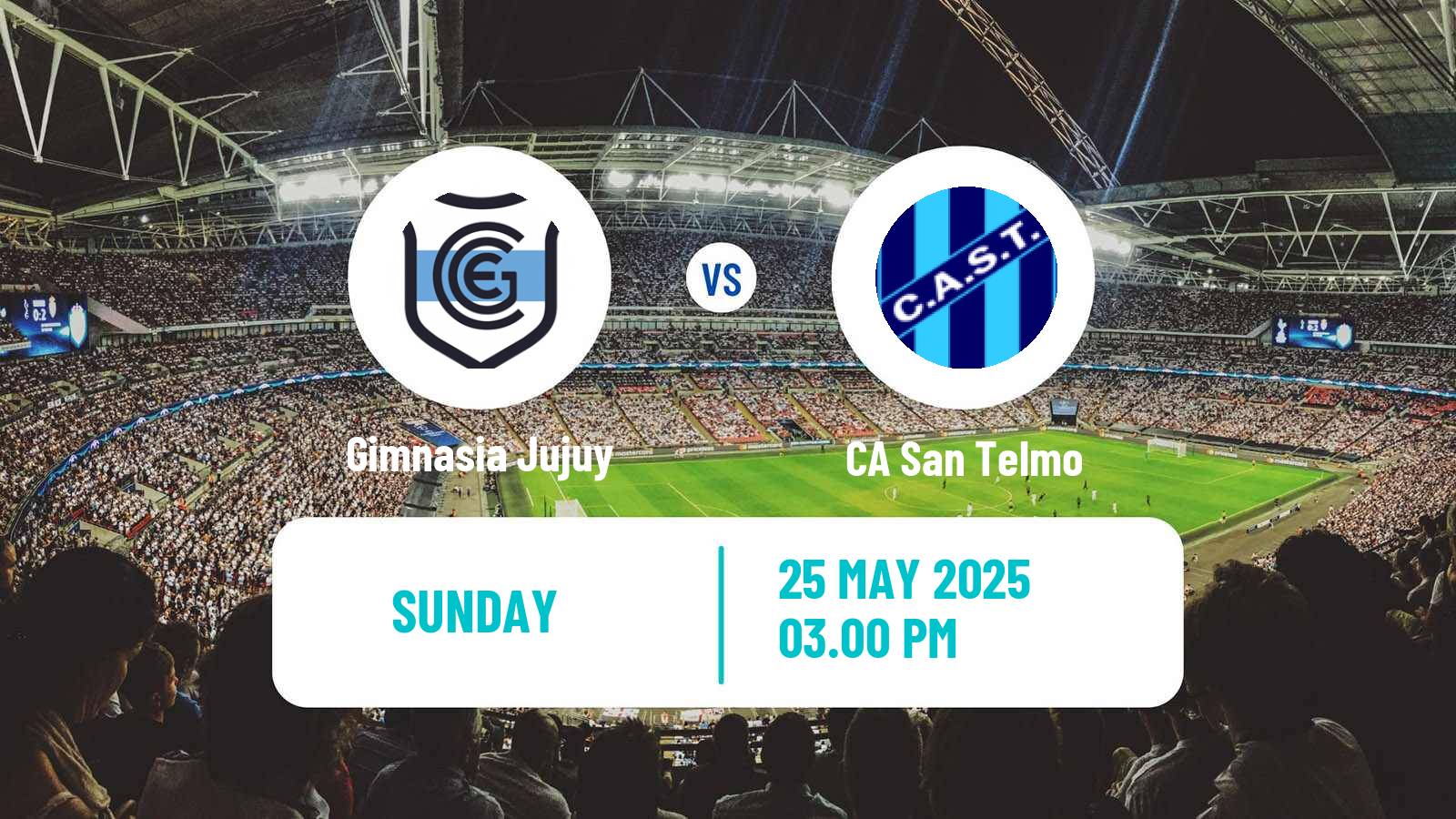 Soccer Argentinian Primera Nacional Gimnasia Jujuy - San Telmo