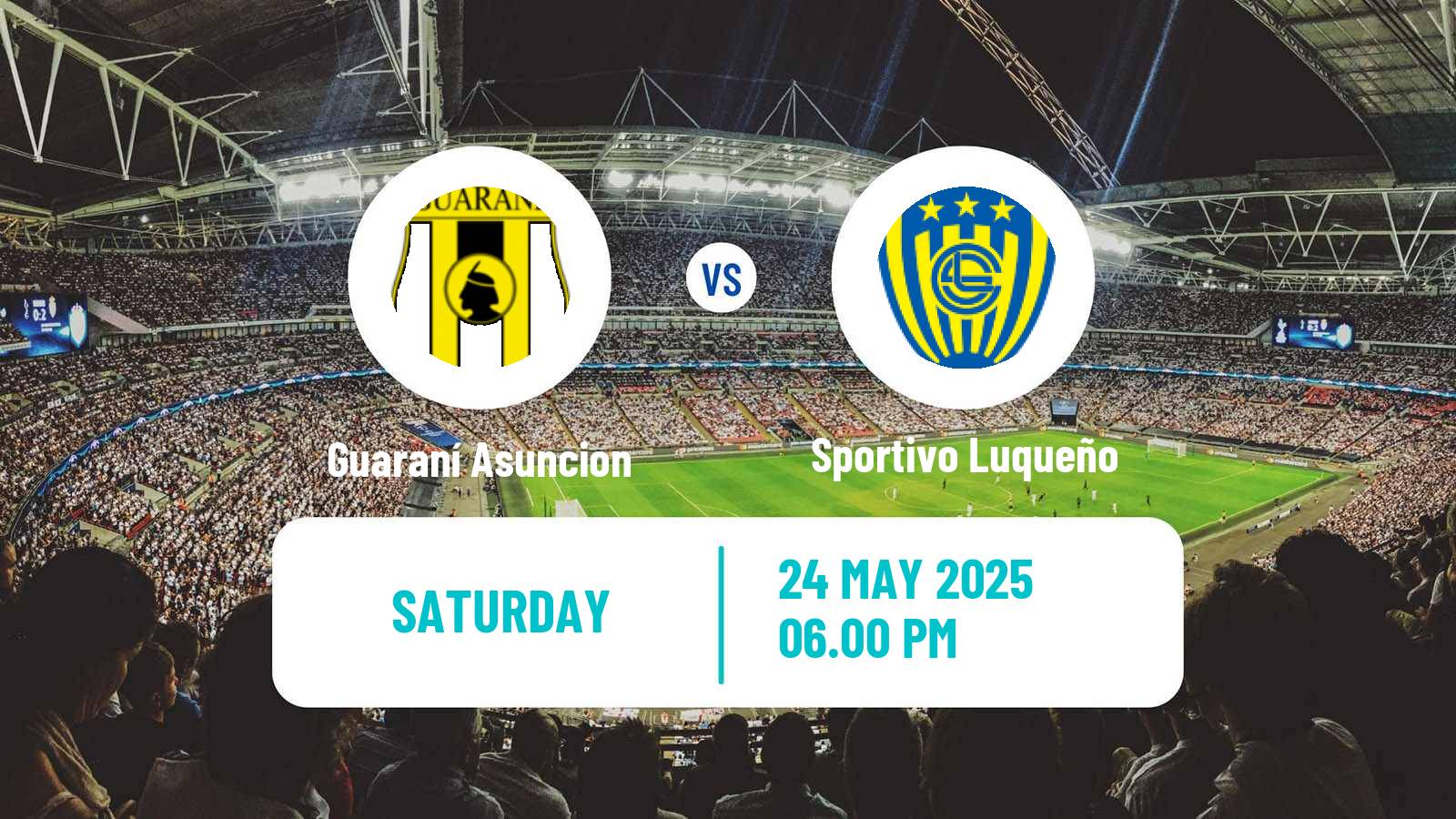 Soccer Paraguayan Primera Division Guaraní Asuncion - Sportivo Luqueño