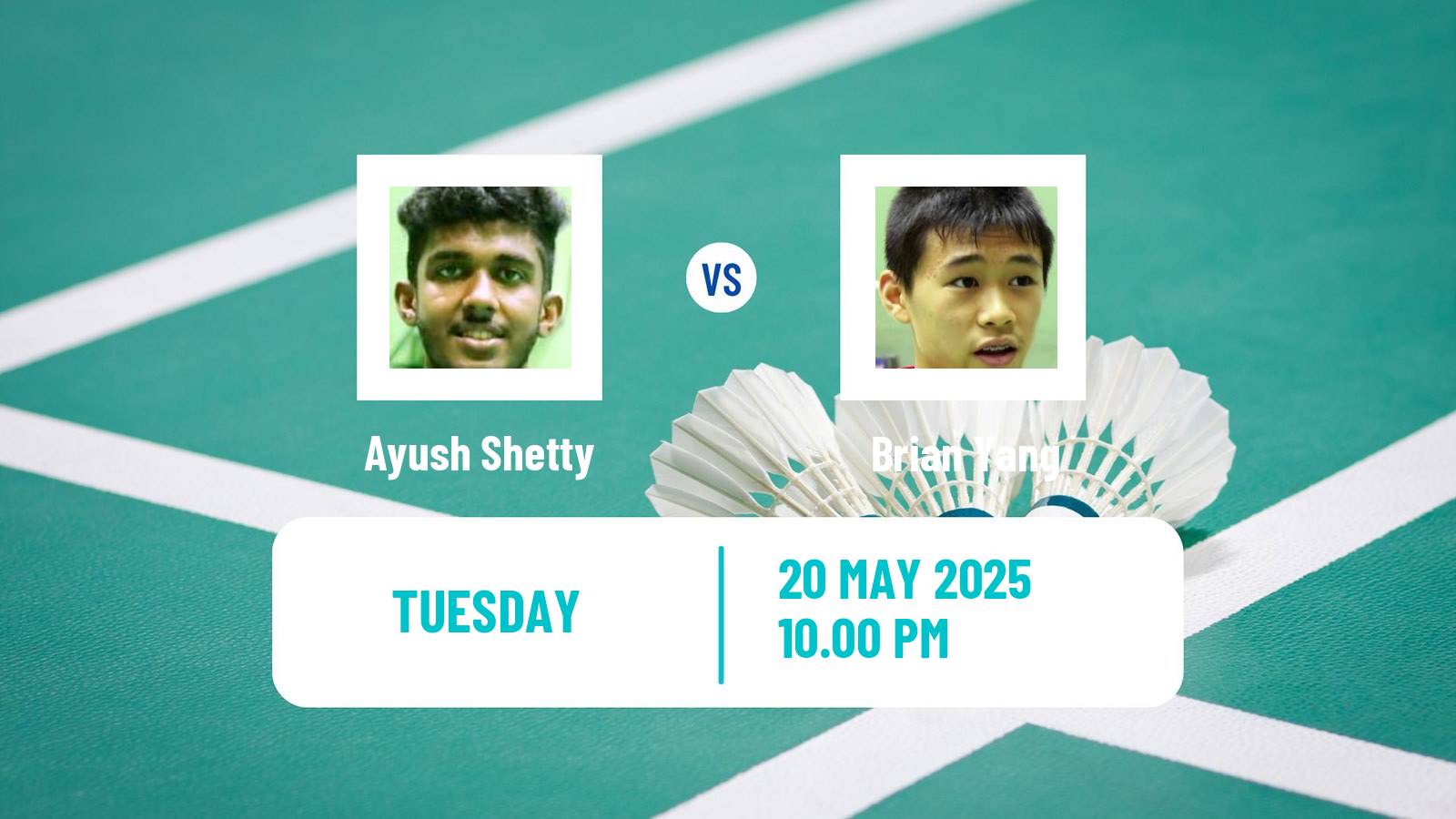 Badminton BWF World Tour Malaysia Masters Men Ayush Shetty - Brian Yang