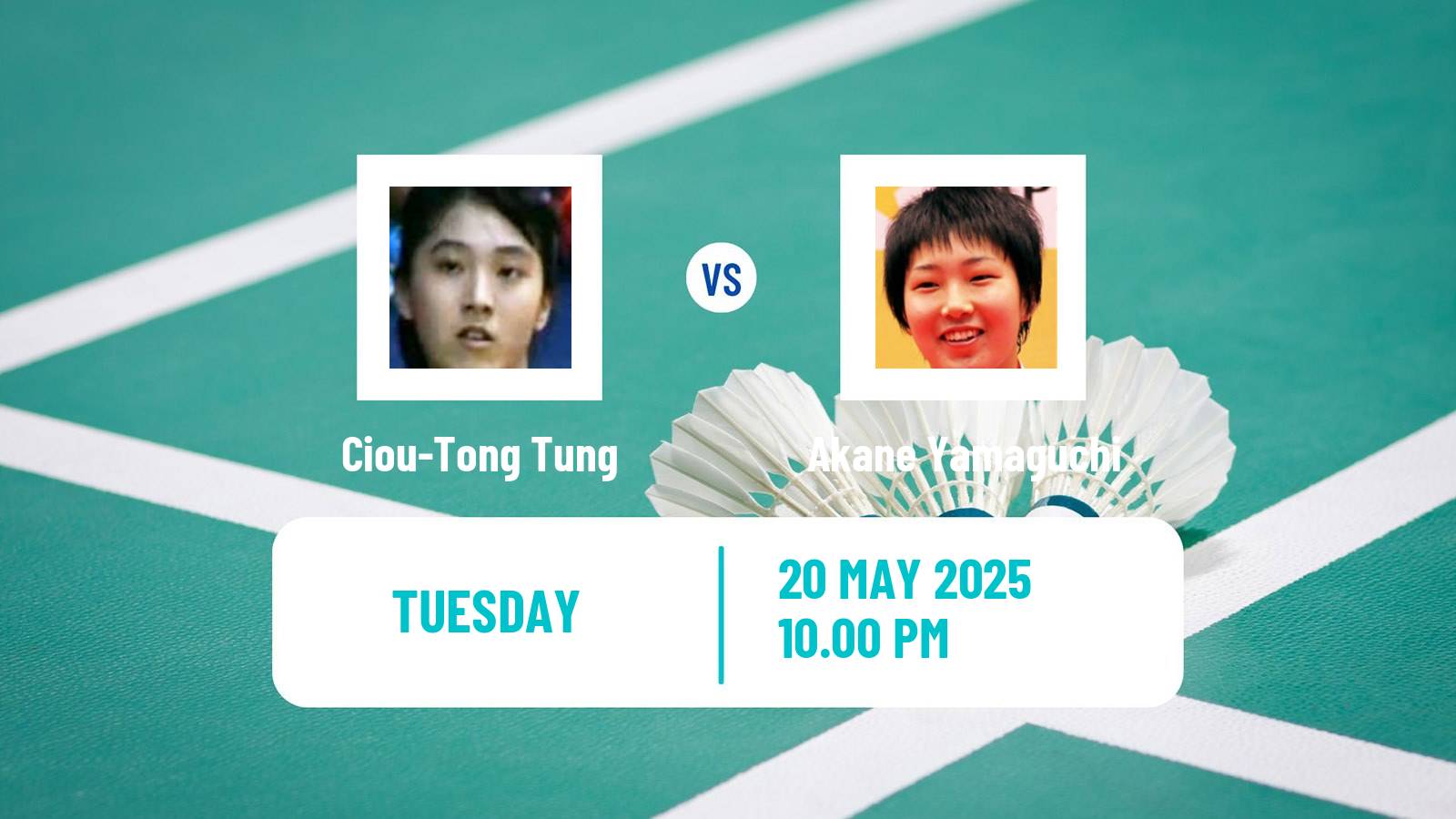 Badminton BWF World Tour Malaysia Masters Women Ciou-Tong Tung - Akane Yamaguchi