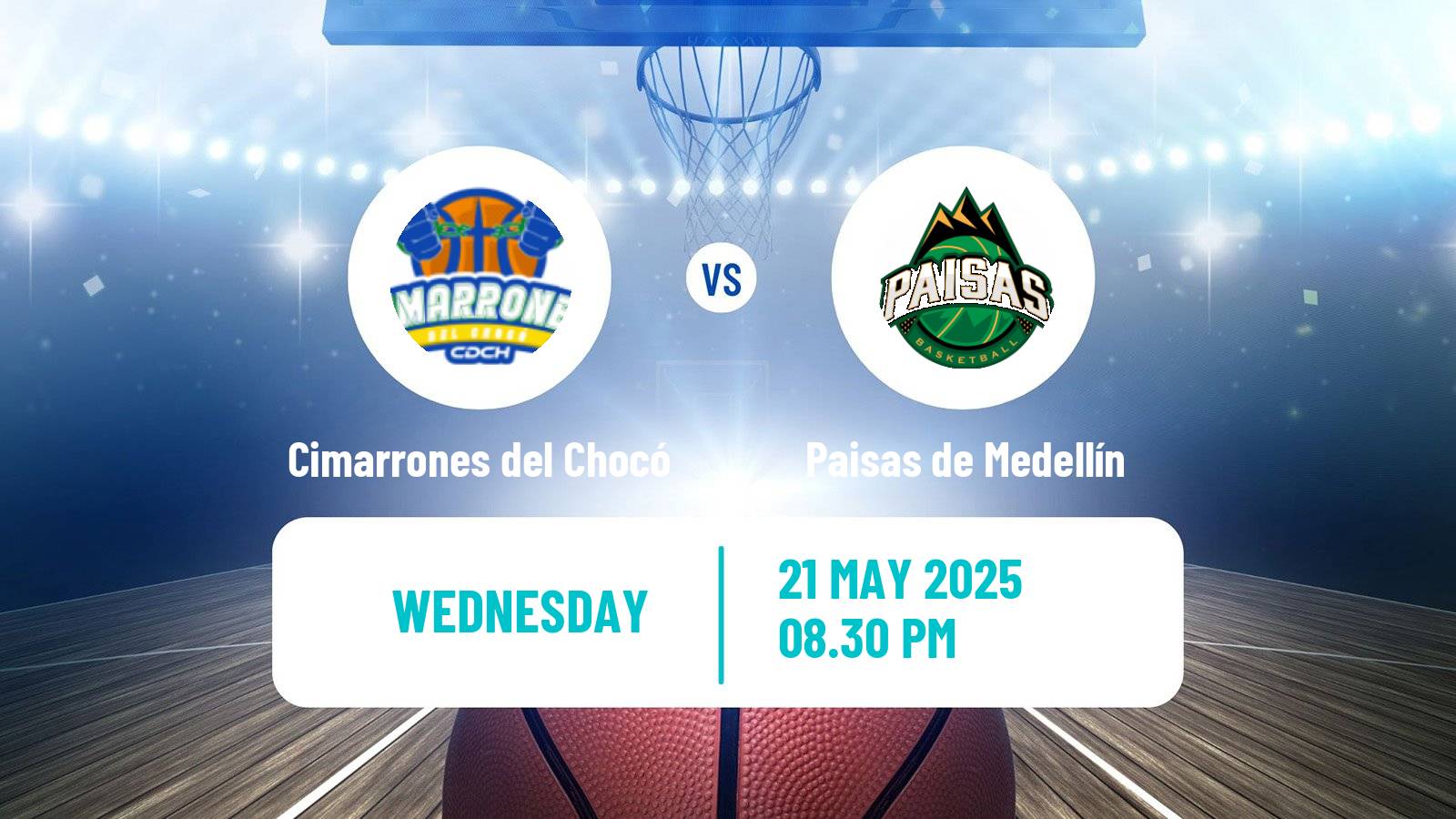 Basketball Colombian LBP Basketball Cimarrones del Chocó - Paisas de Medellín