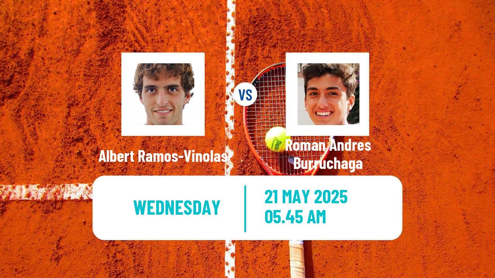 Tennis ATP Roland Garros Albert Ramos-Vinolas - Roman Andres Burruchaga